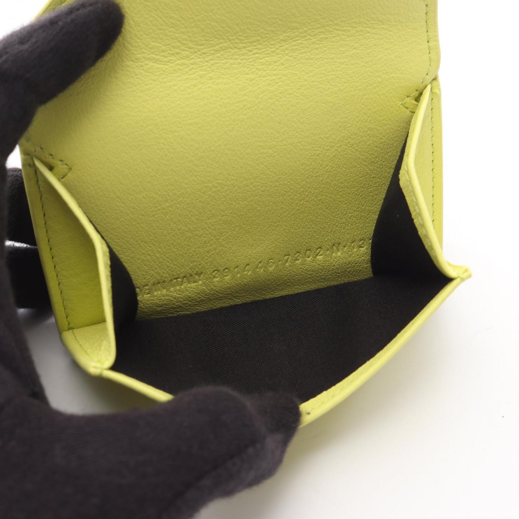 Balenciaga Yellow Leather Wallet (Tri-Fold) (Pre-Owned)