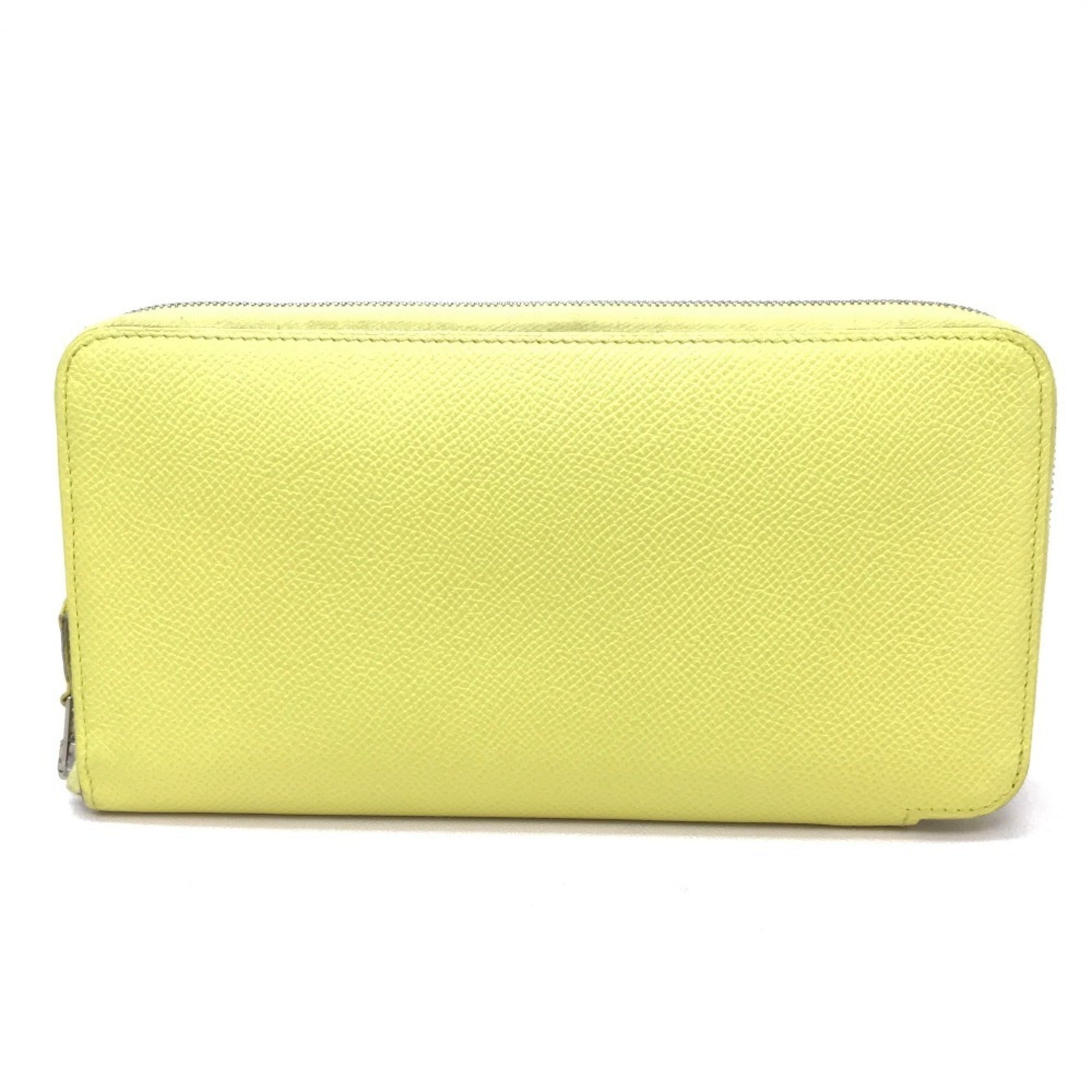 Hermes Silk'in Soufre Yellow Epsom Leather Silk Long Wallet (Bi-Fold) (Pre-Owned)