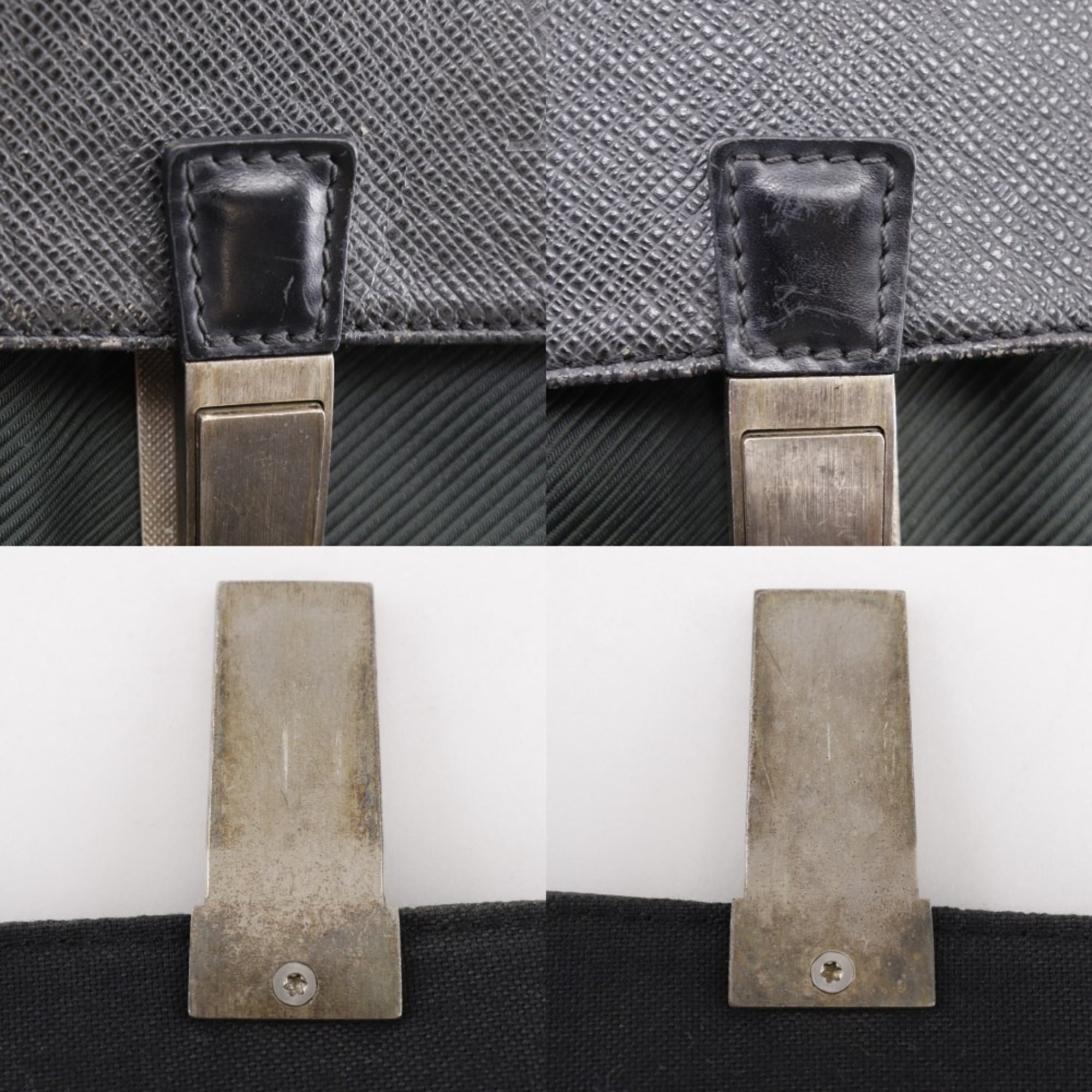 Louis Vuitton Black Noir Taiga Leather Shoulder Bag (Pre-Owned)