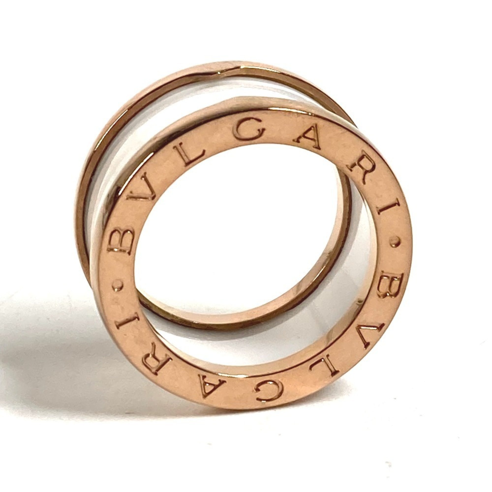 Bvlgari Pink Gold White Pink Gold (18K) Band Ring (Pre-Owned)