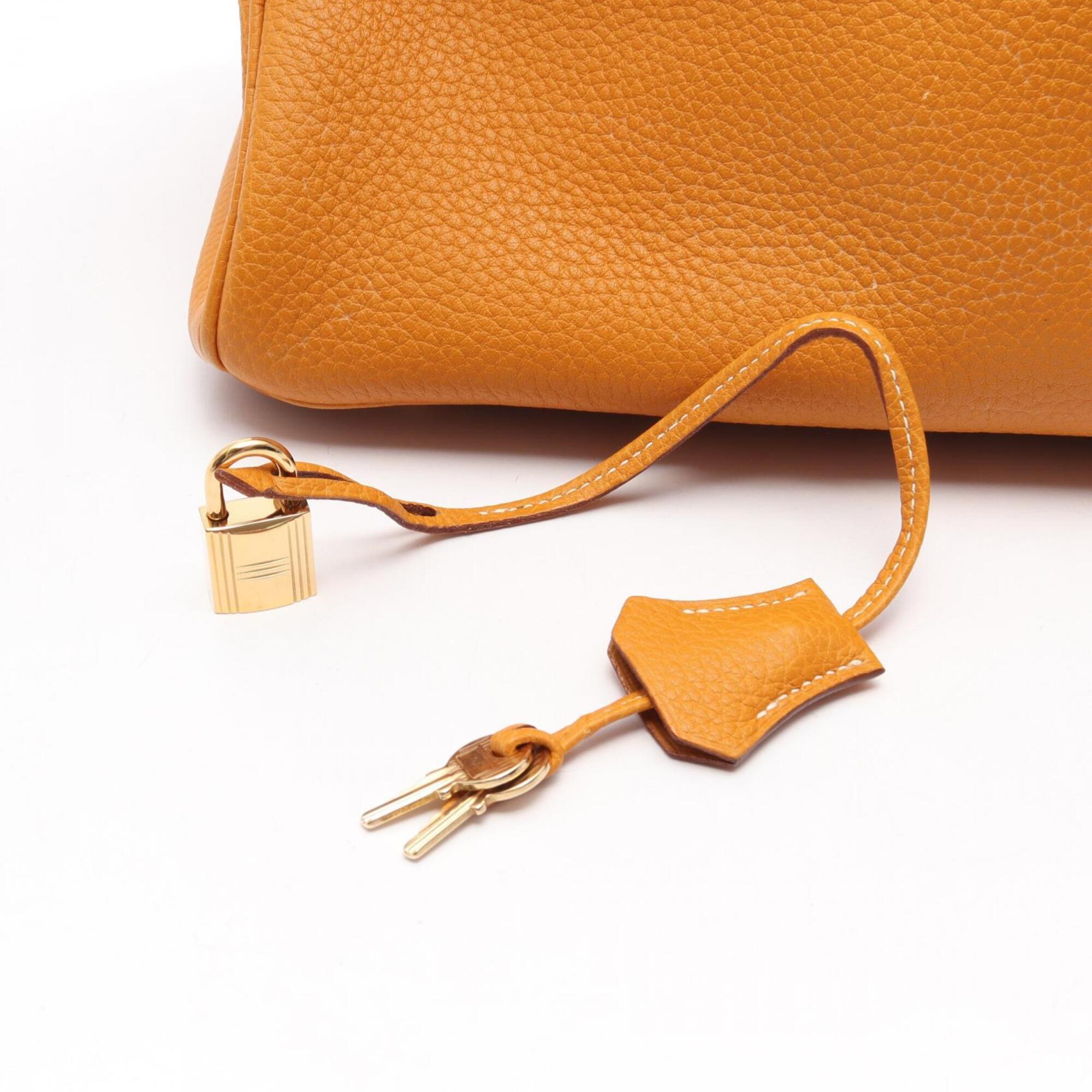 Hermes Yellow Togo Leather Handbag (Pre-Owned)