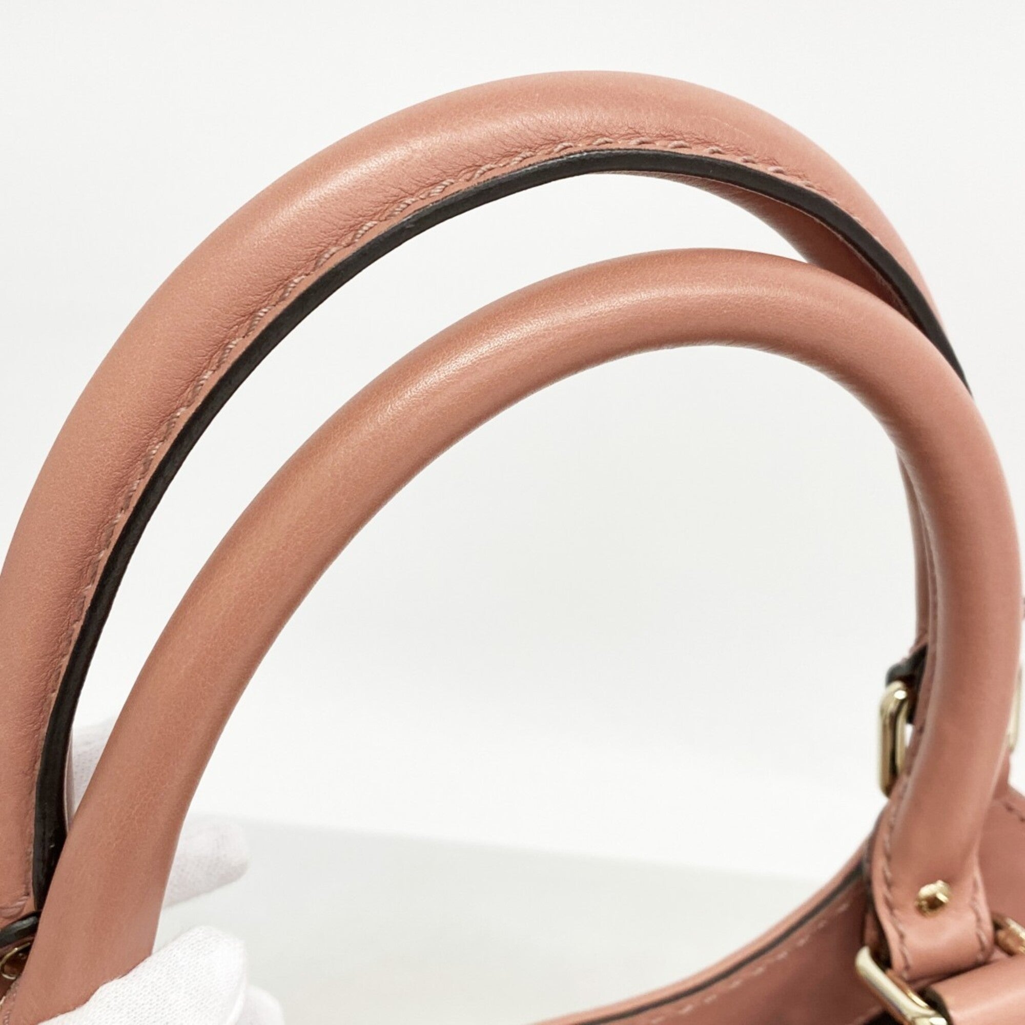 Gucci Beige Brown Pink Canvas Tote Bag (Pre-Owned)