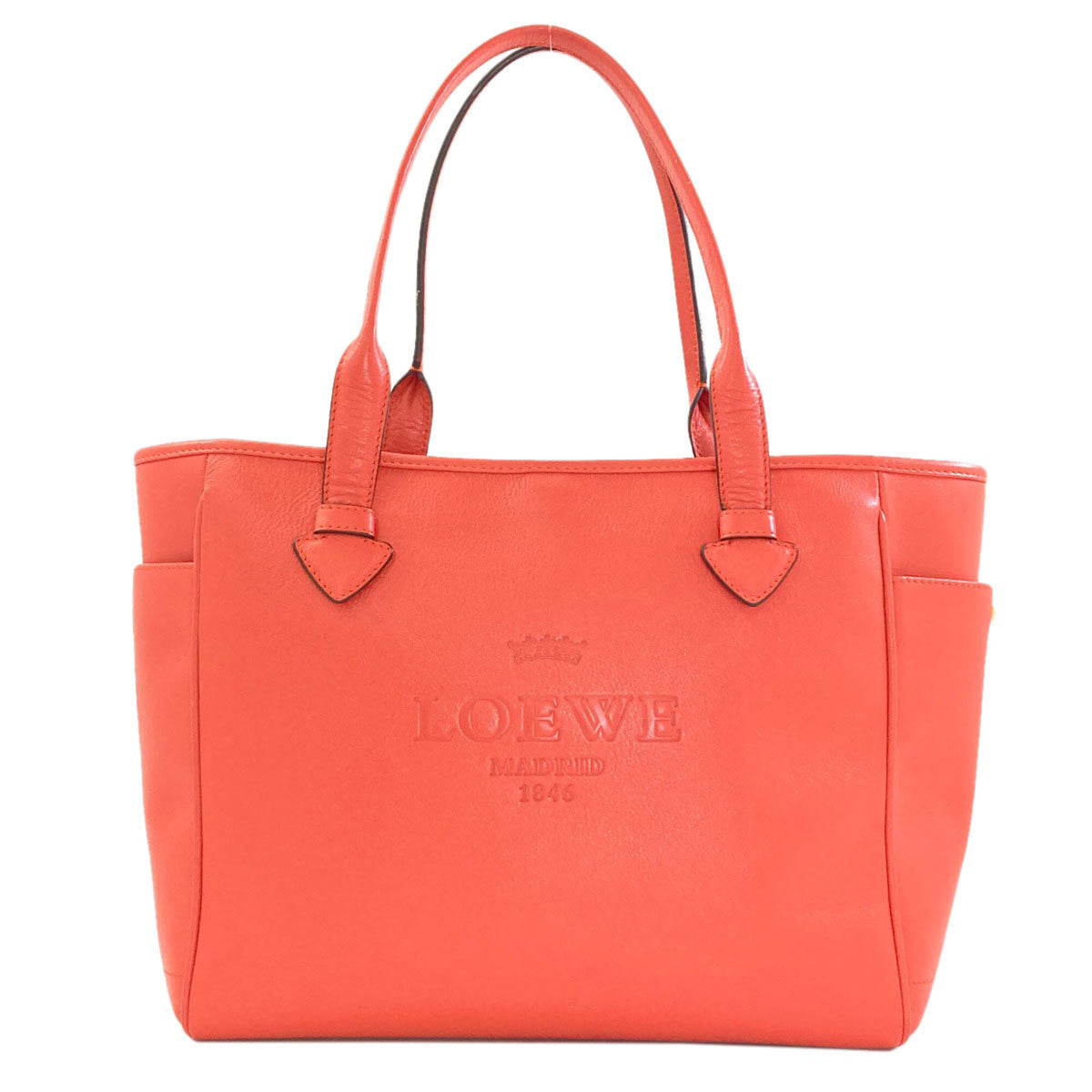 Loewe Red Color Leather Tote Bag (Pre-Owned)