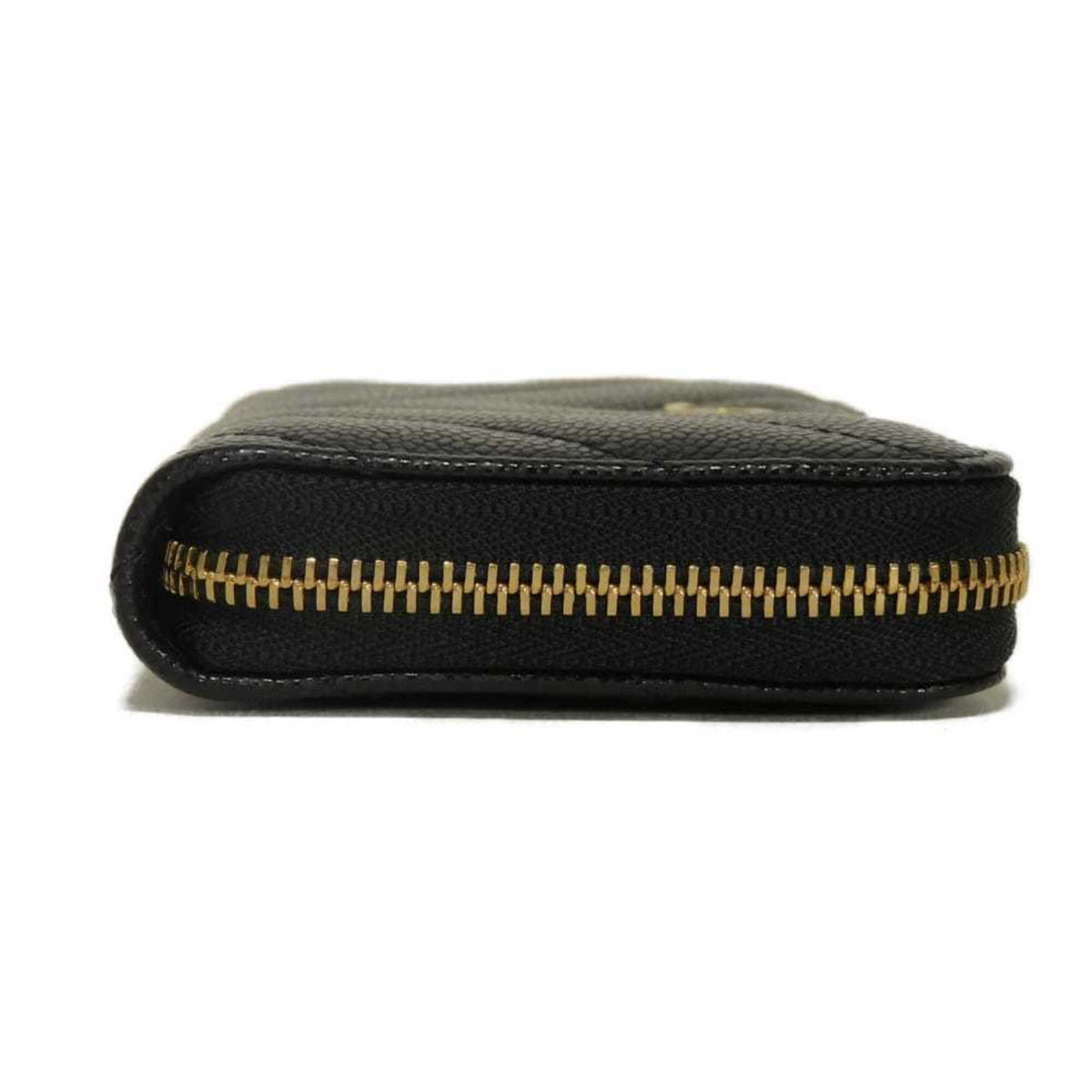 Chanel Black Leather Coin Purse/Coin Case (Pre-Owned)