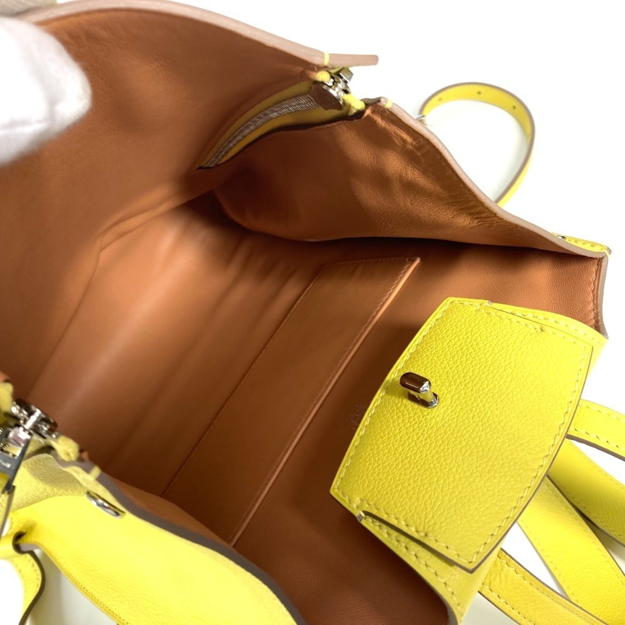 Hermes Yellow Leather Backpack (Pre-Owned)