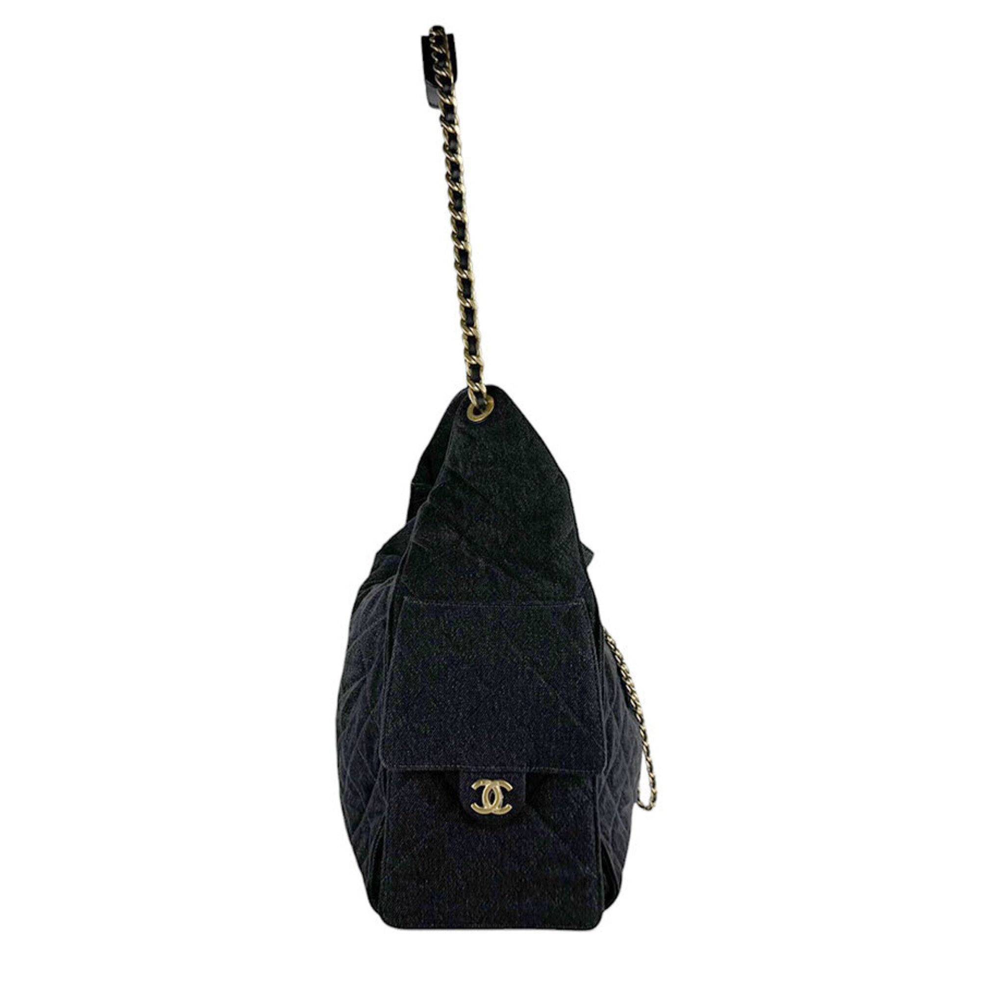 Chanel Black Denim Shoulder Bag (Pre-Owned)