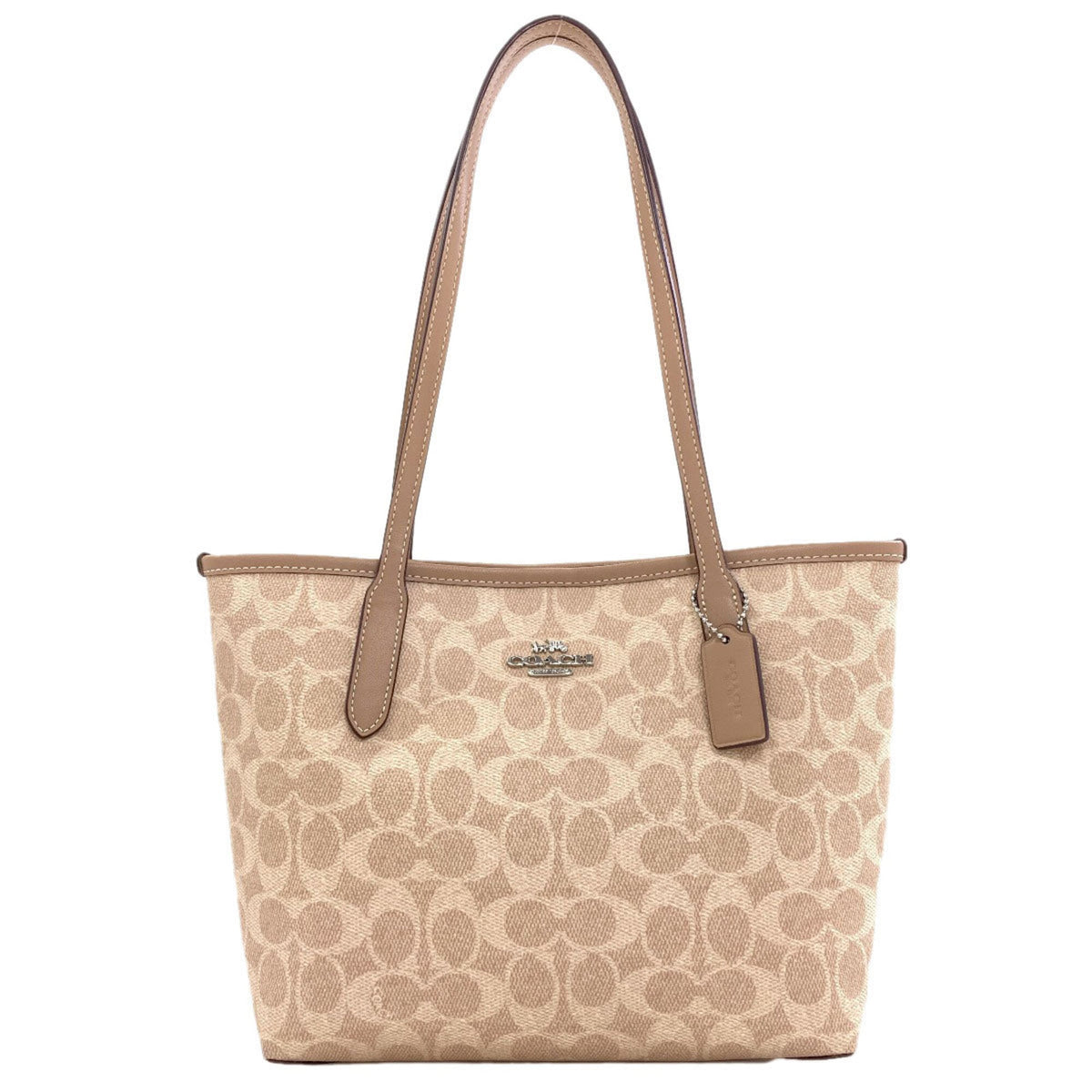 Coach Beige Pvc Tote Bag (Pre-Owned)