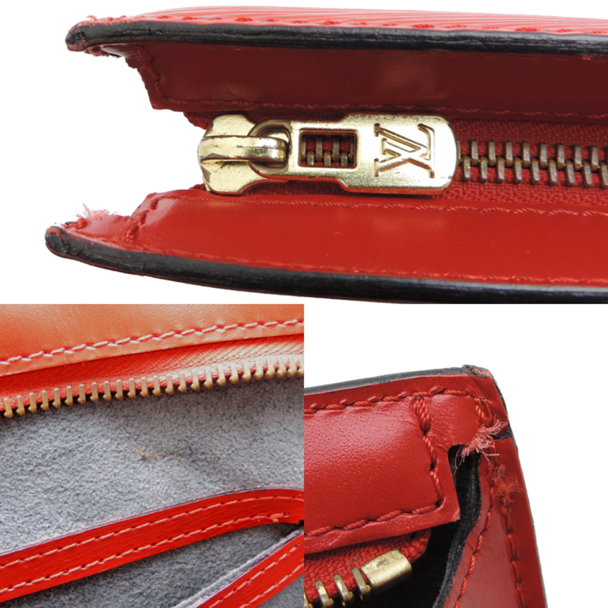 Louis Vuitton Castilian Red Epi Leather Handbag (Pre-Owned)