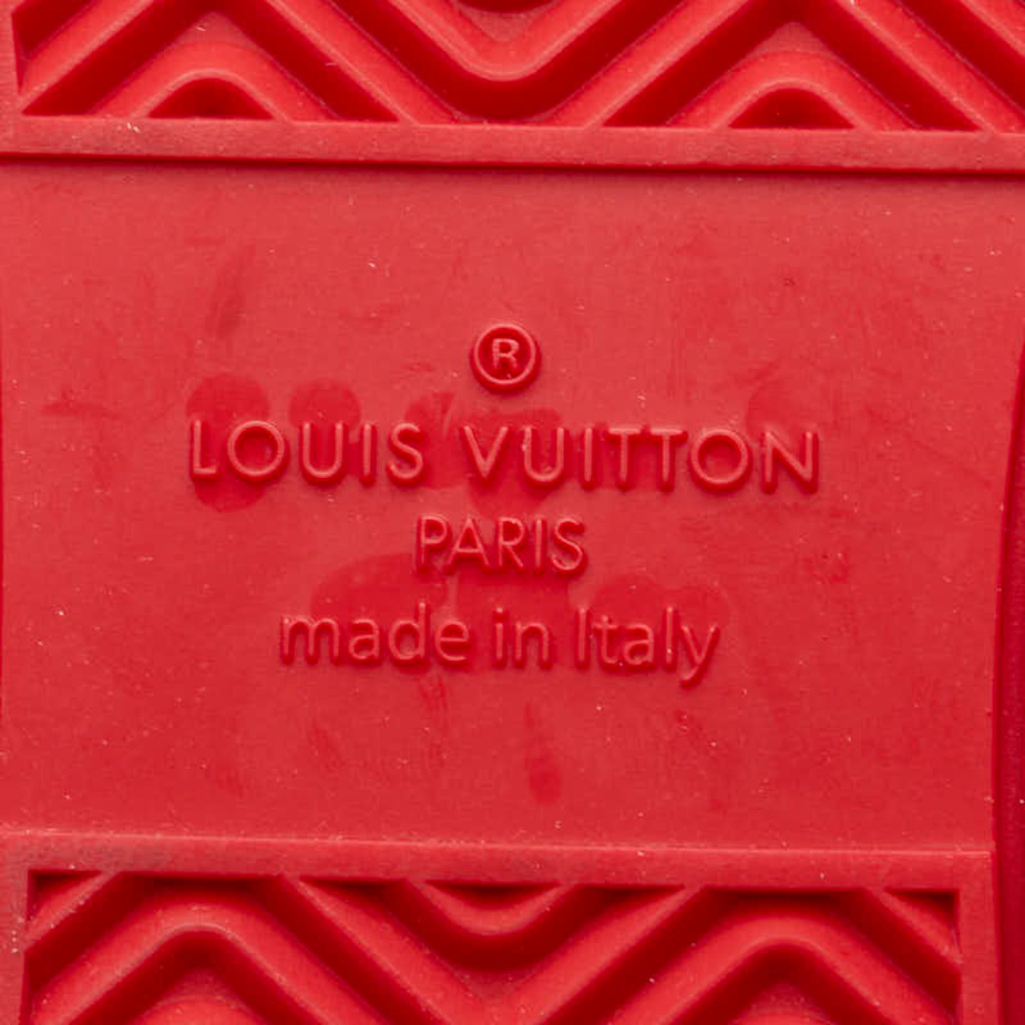 Louis Vuitton Red Color White Sneakers (Pre-Owned)