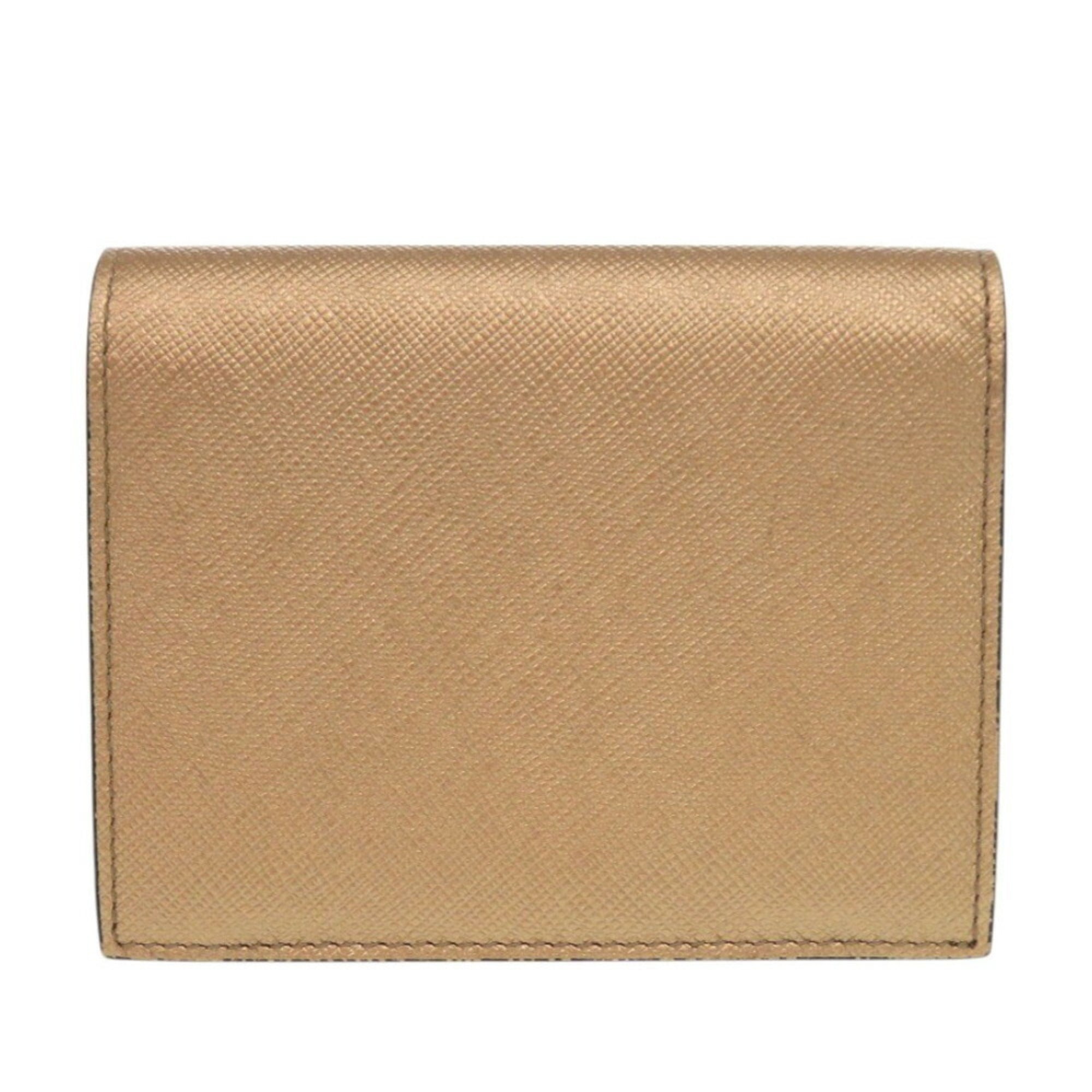 Prada Gold Saffiano Wallet (Bi-Fold) (Pre-Owned)