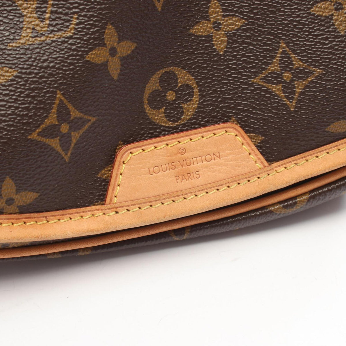Louis Vuitton Brown Coated Canvas Monogram Leather Handbag Shoulder Bag (Pre-Owned)