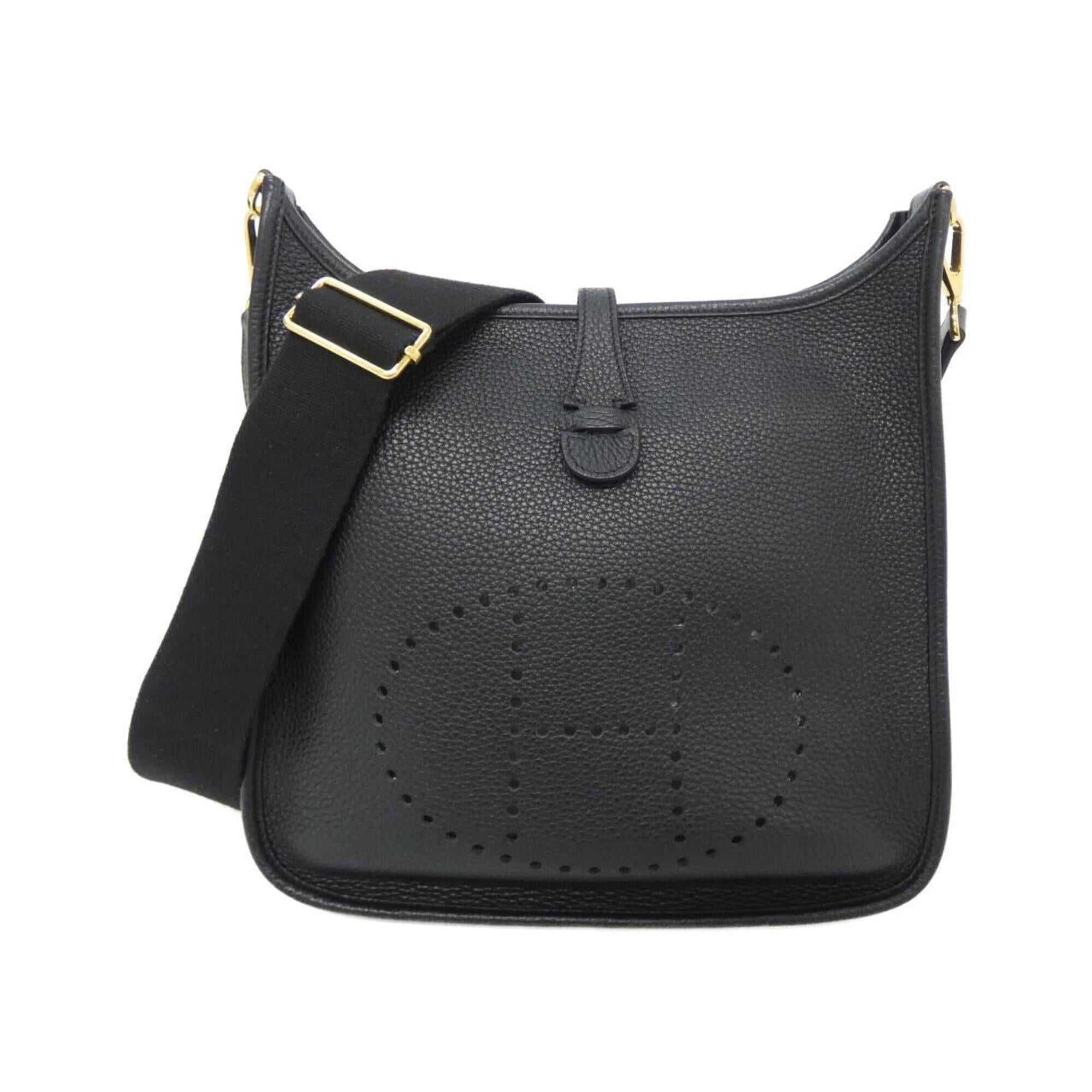 Hermes Black Taurillon Clemence Leather Shoulder Bag (Pre-Owned)