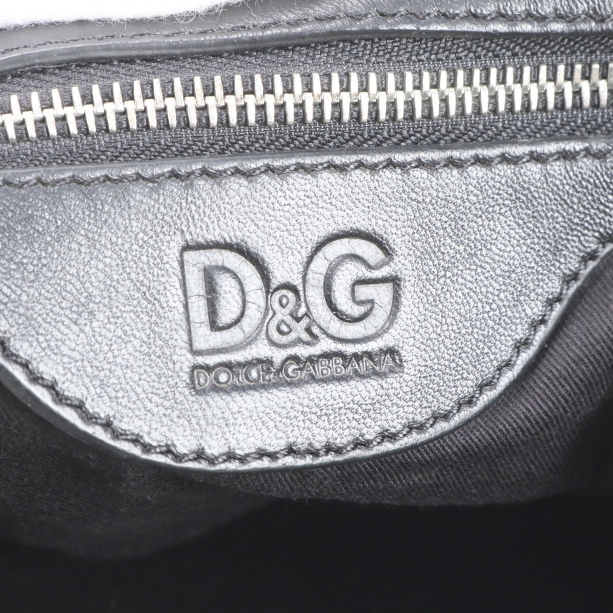Dolce & Gabbana Black Leather Messenger Bag Shoulder Bag (Pre-Owned)