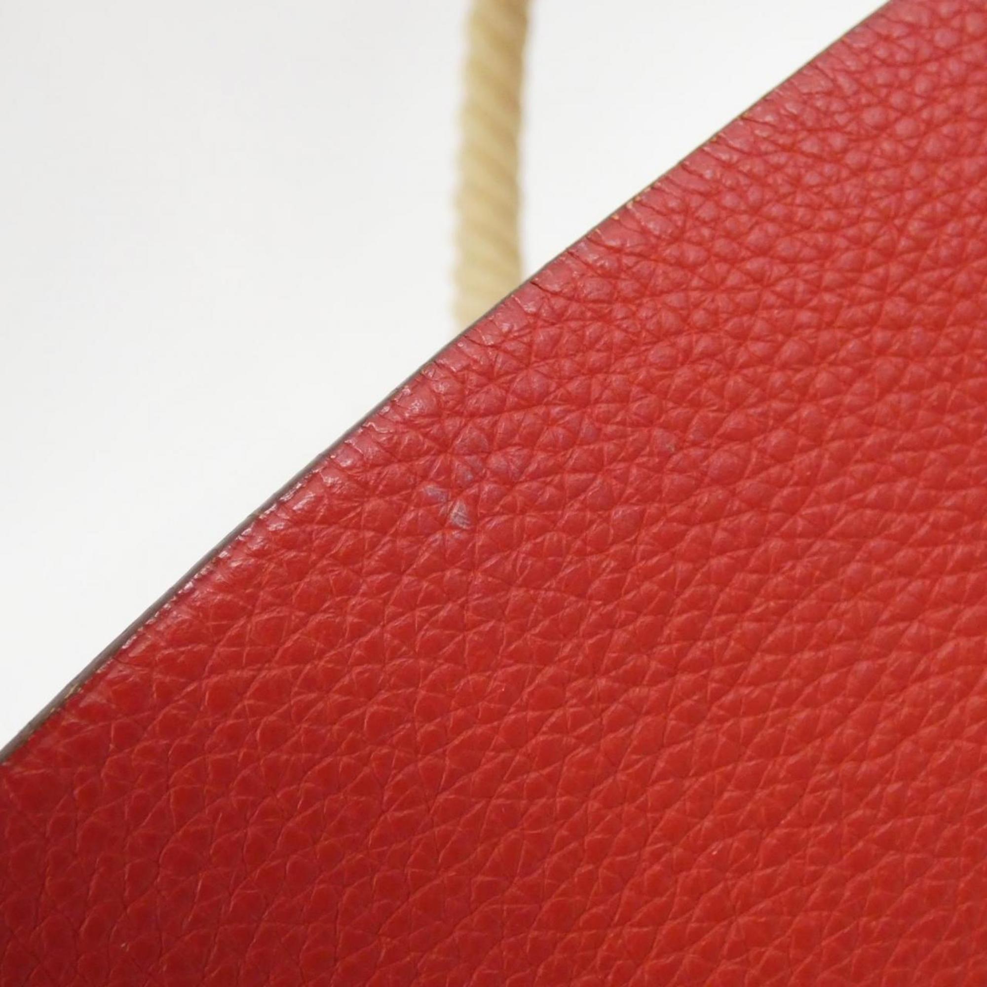 Hermes Rouge Garance Taurillon Clemence Leather Shoulder Bag (Pre-Owned)