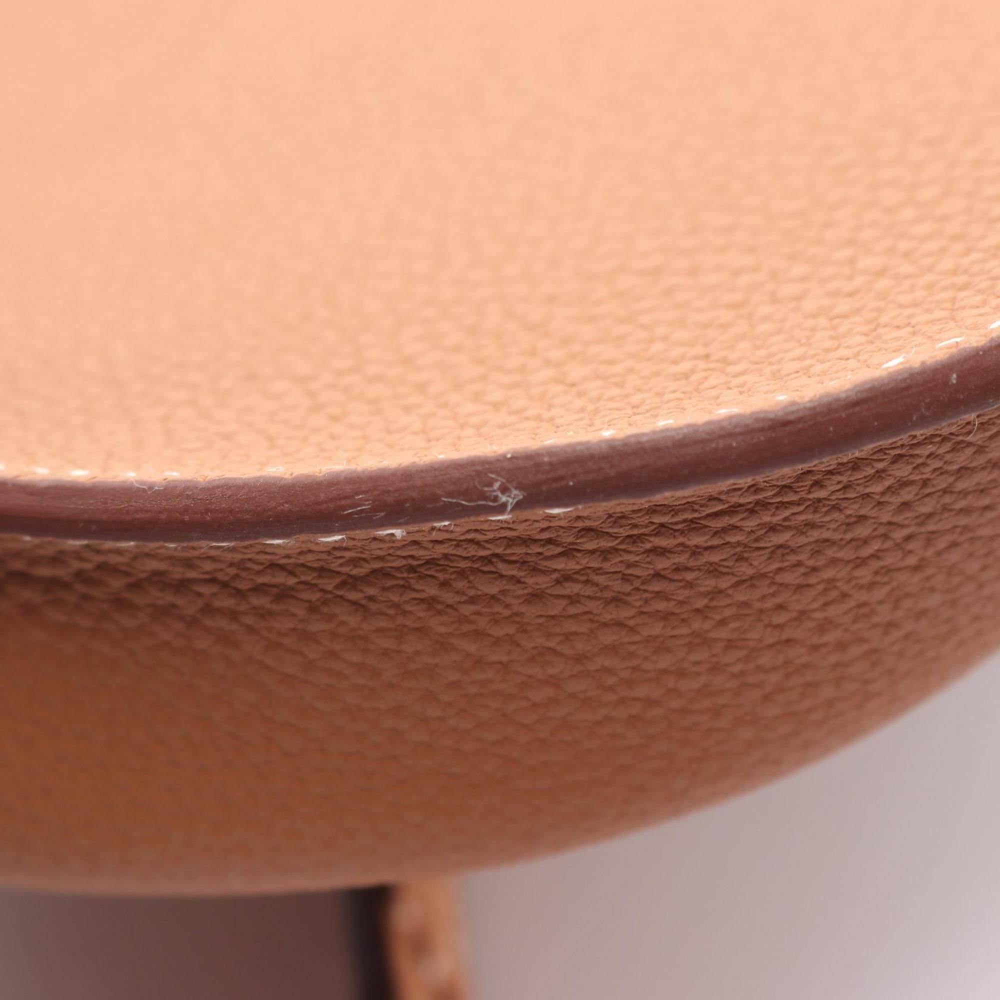 Hermes Brown Gold Togo Leather Leather Handbag Shoulder Bag (Pre-Owned)