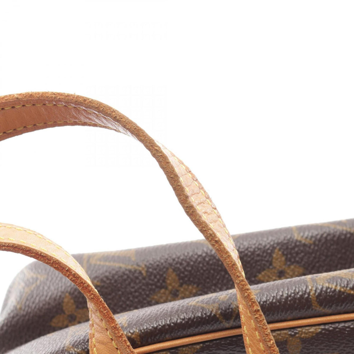 Louis Vuitton Brown Coated Canvas Monogram Leather Handbag Shoulder Bag (Pre-Owned)