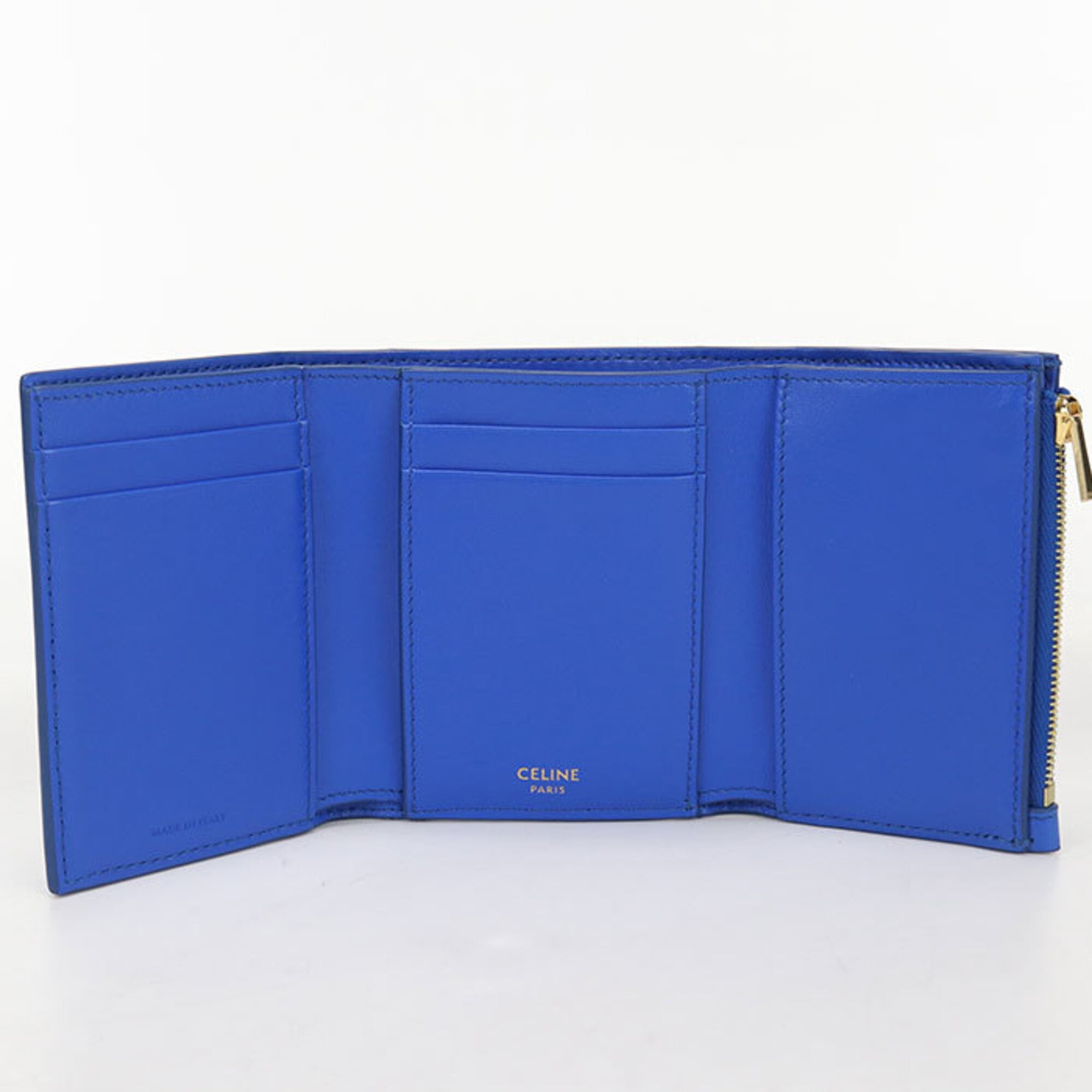 Celine Blue Leather Wallet (Tri-Fold) (Pre-Owned)