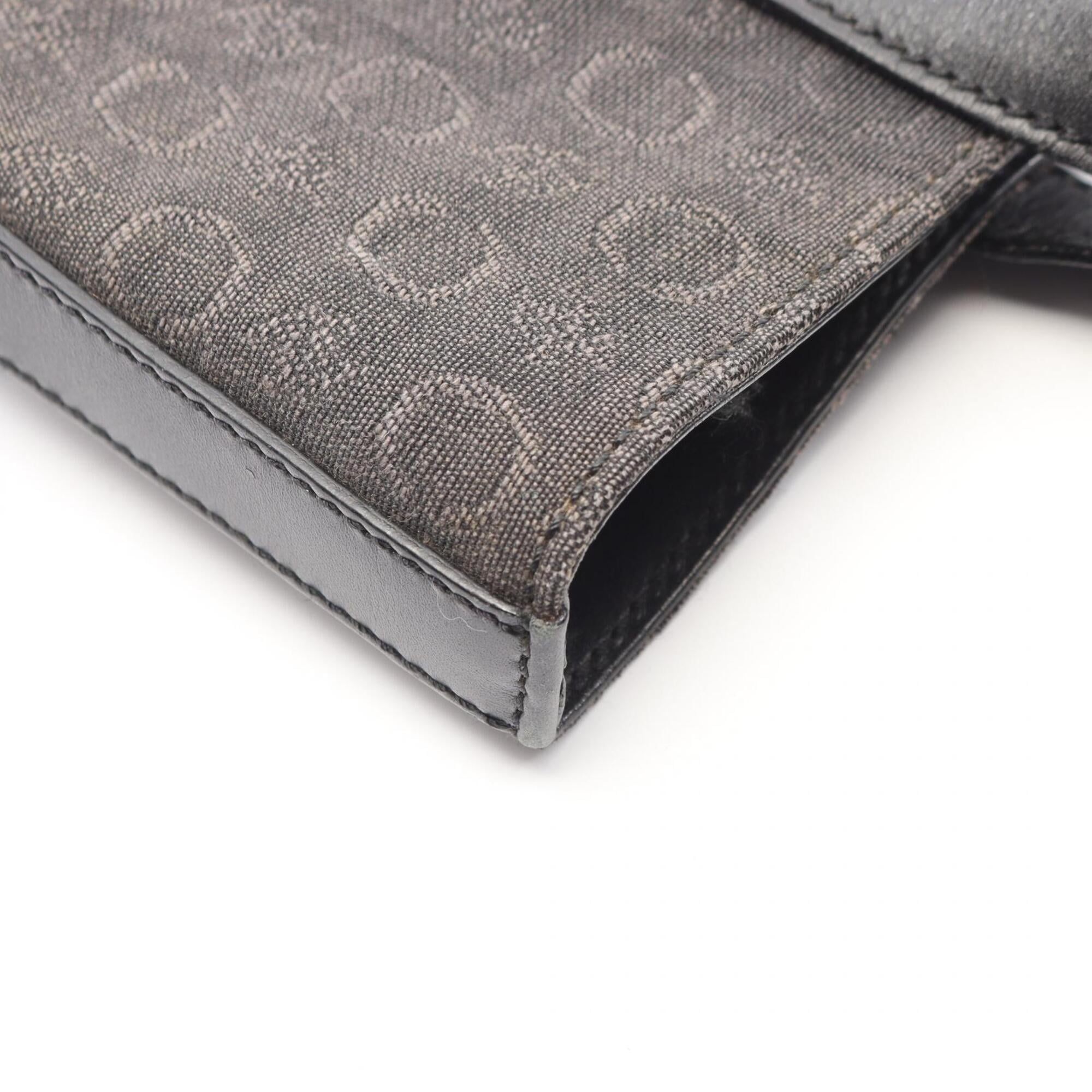 Celine Black Canvas Leather Handbag Tote Bag (Pre-Owned)