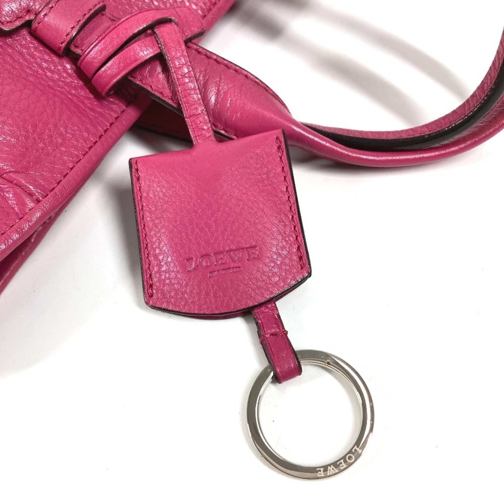 Loewe Pink Leather Shoulder Bag Tote Bag (Pre-Owned)