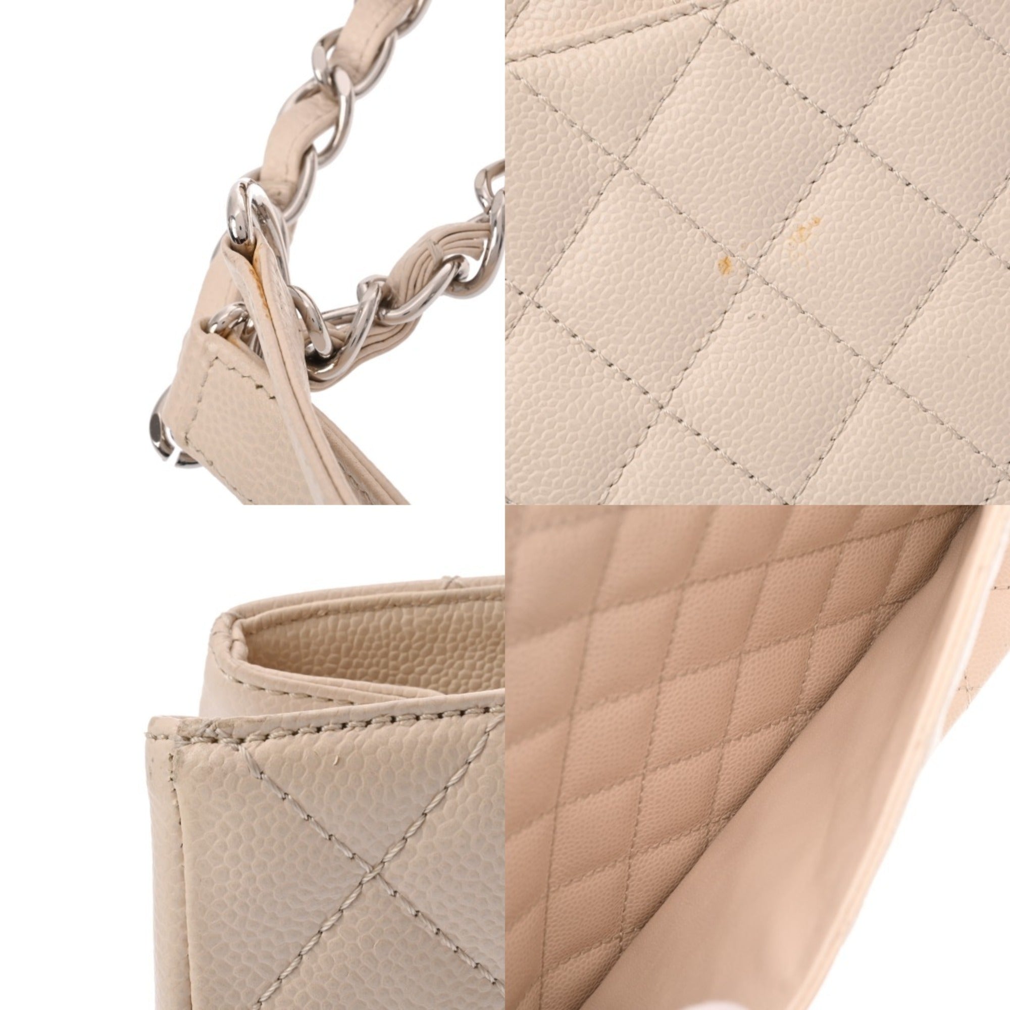 Chanel Ivory Grained Calfskin Tote Bag (Pre-Owned)