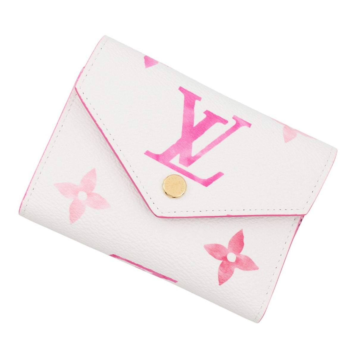 Louis Vuitton Almond Green Cream Pink Monogram Empreinte Wallet (Tri-Fold) (Pre-Owned)