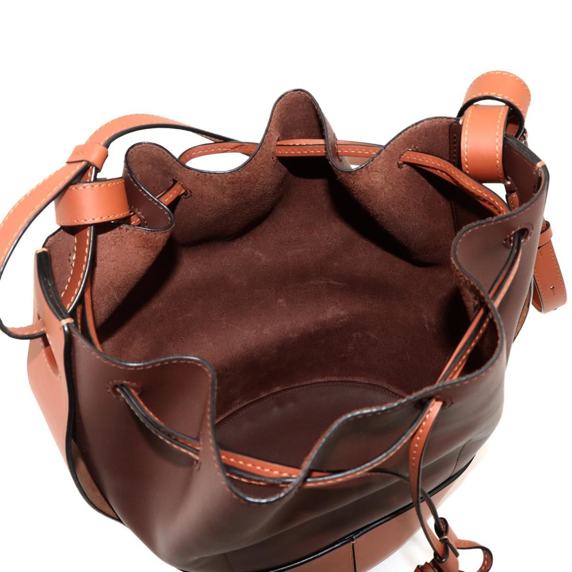 Loewe Brown Leather Handbag Shoulder Bag (Pre-Owned)