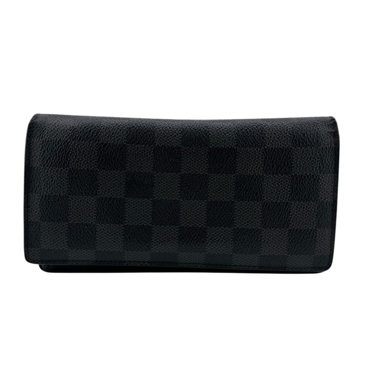 Louis Vuitton Damier Graphite Black Gray Leather Long Wallet (Bi-Fold) (Pre-Owned)