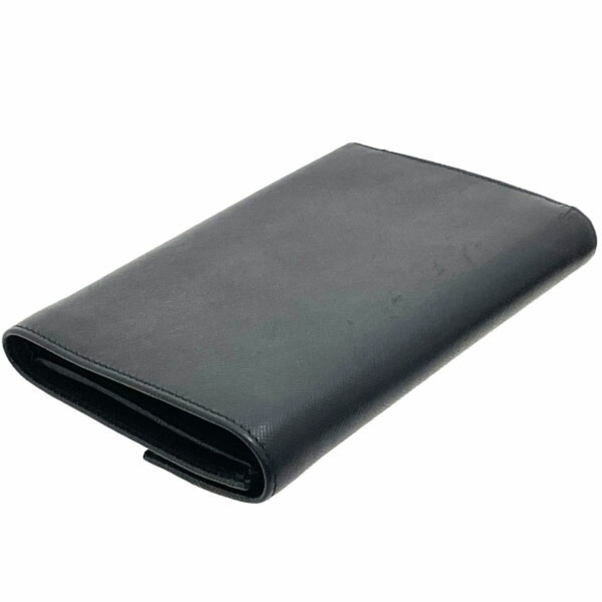 Prada Saffiano Black Nero Saffiano Wallet (Tri-Fold) (Pre-Owned)