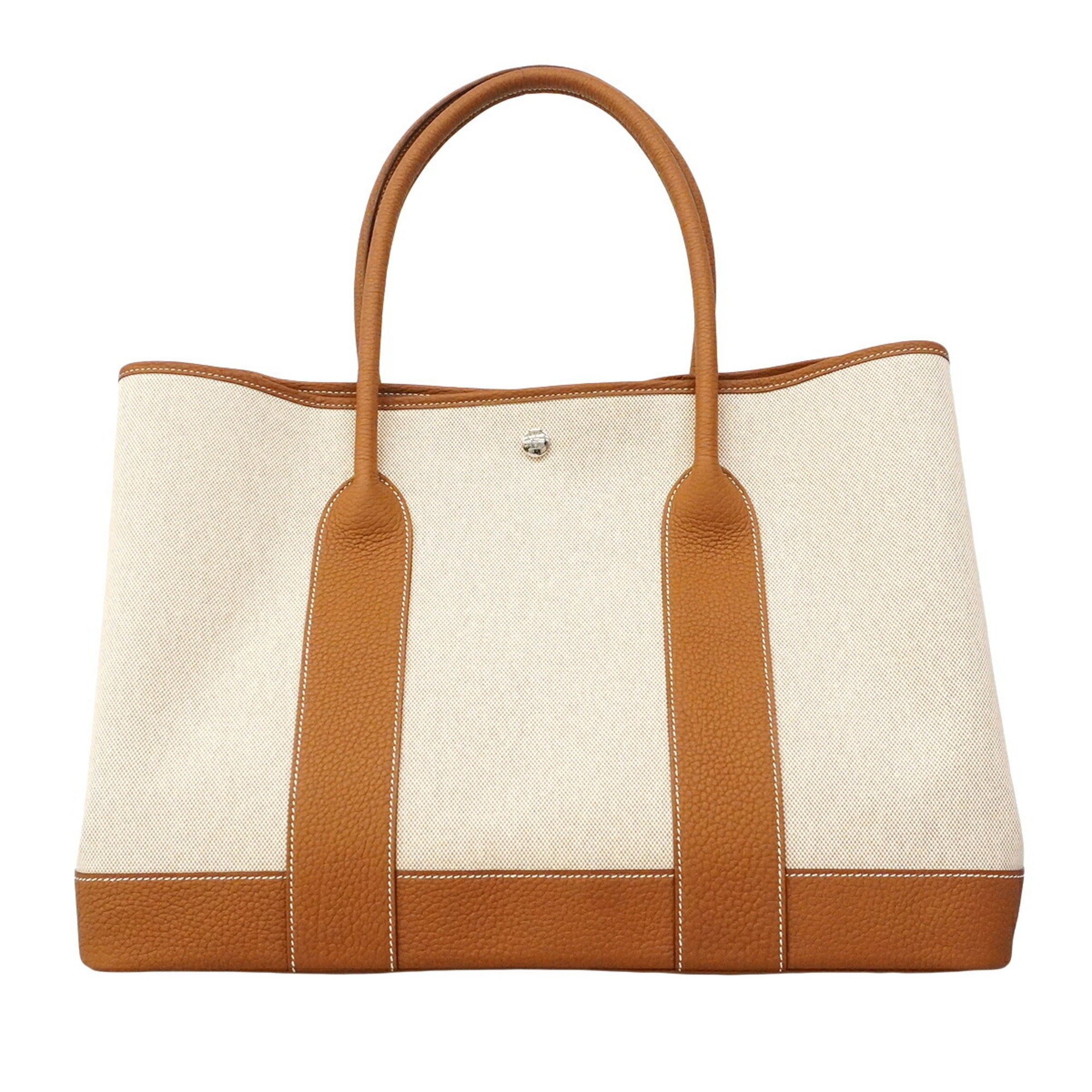 Hermes Gold Toile H Negonda Leather Tote Bag (Pre-Owned)