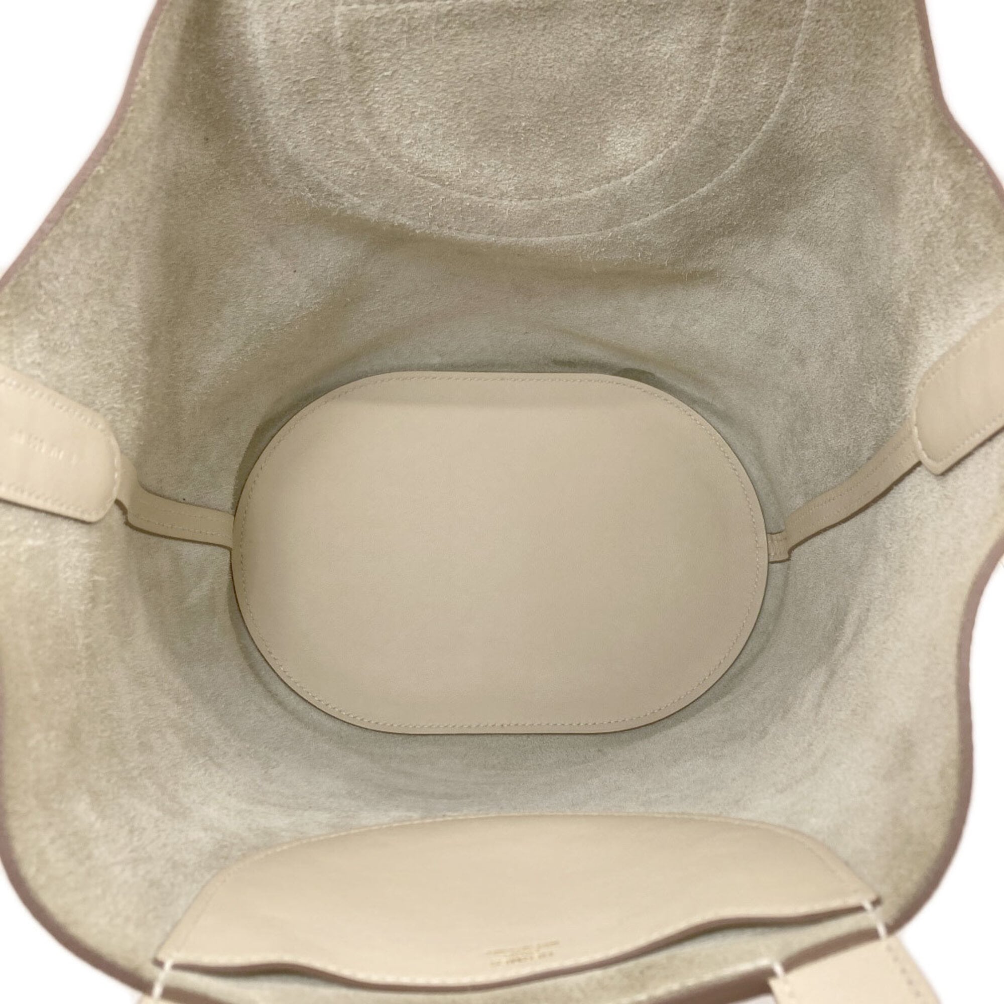 Hermes Cream Taurillon Clemence Leather Handbag (Pre-Owned)