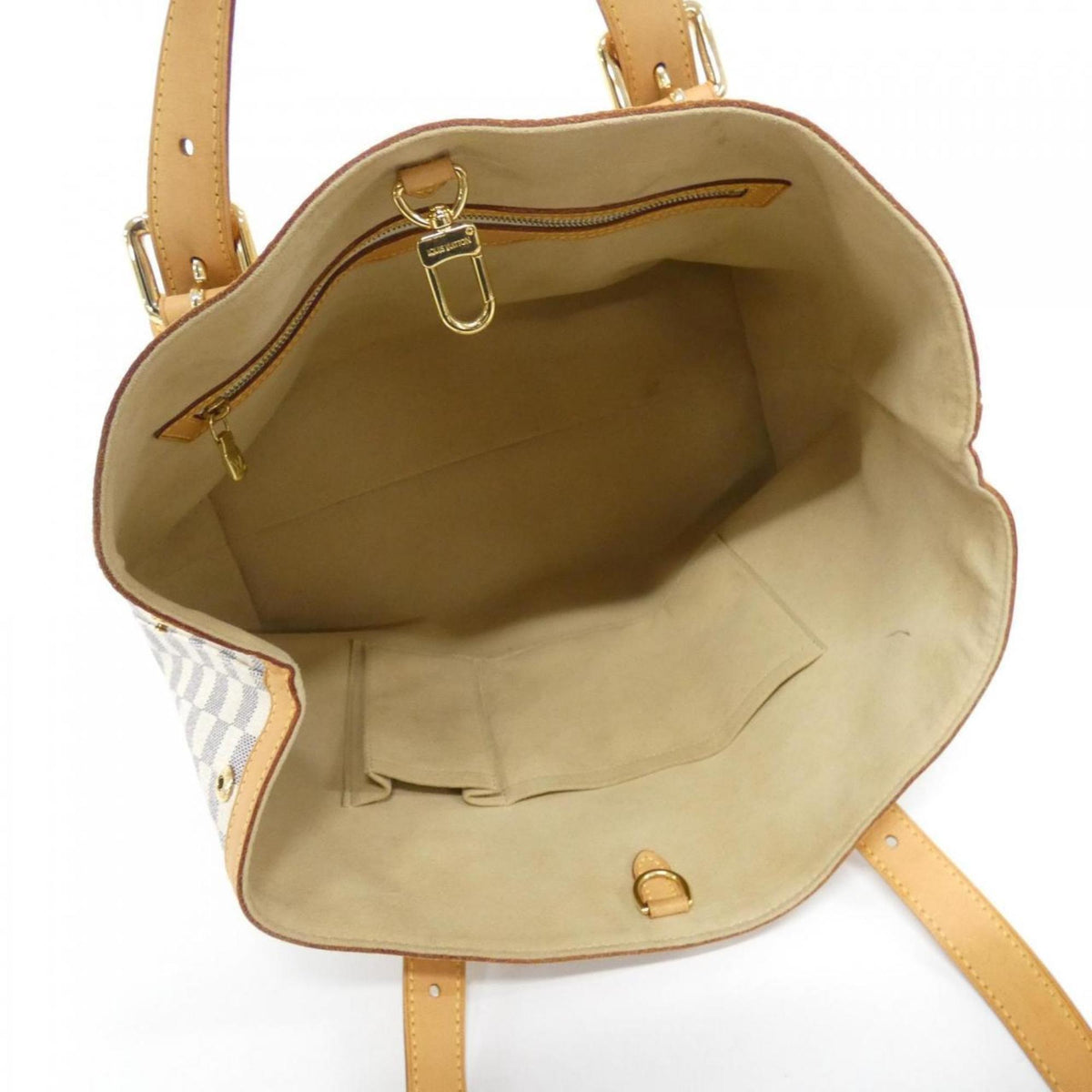 Louis Vuitton Azur White Coated Canvas Handbag (Pre-Owned)