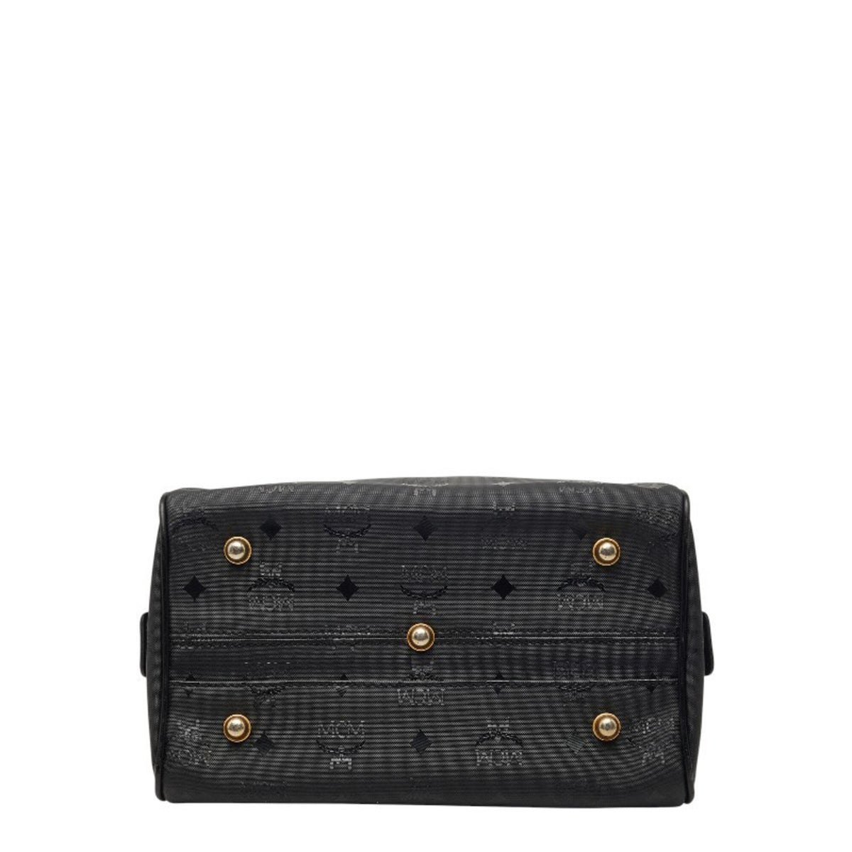Mcm Black Nylon Leather Handbag Shoulder Bag (Pre-Owned)