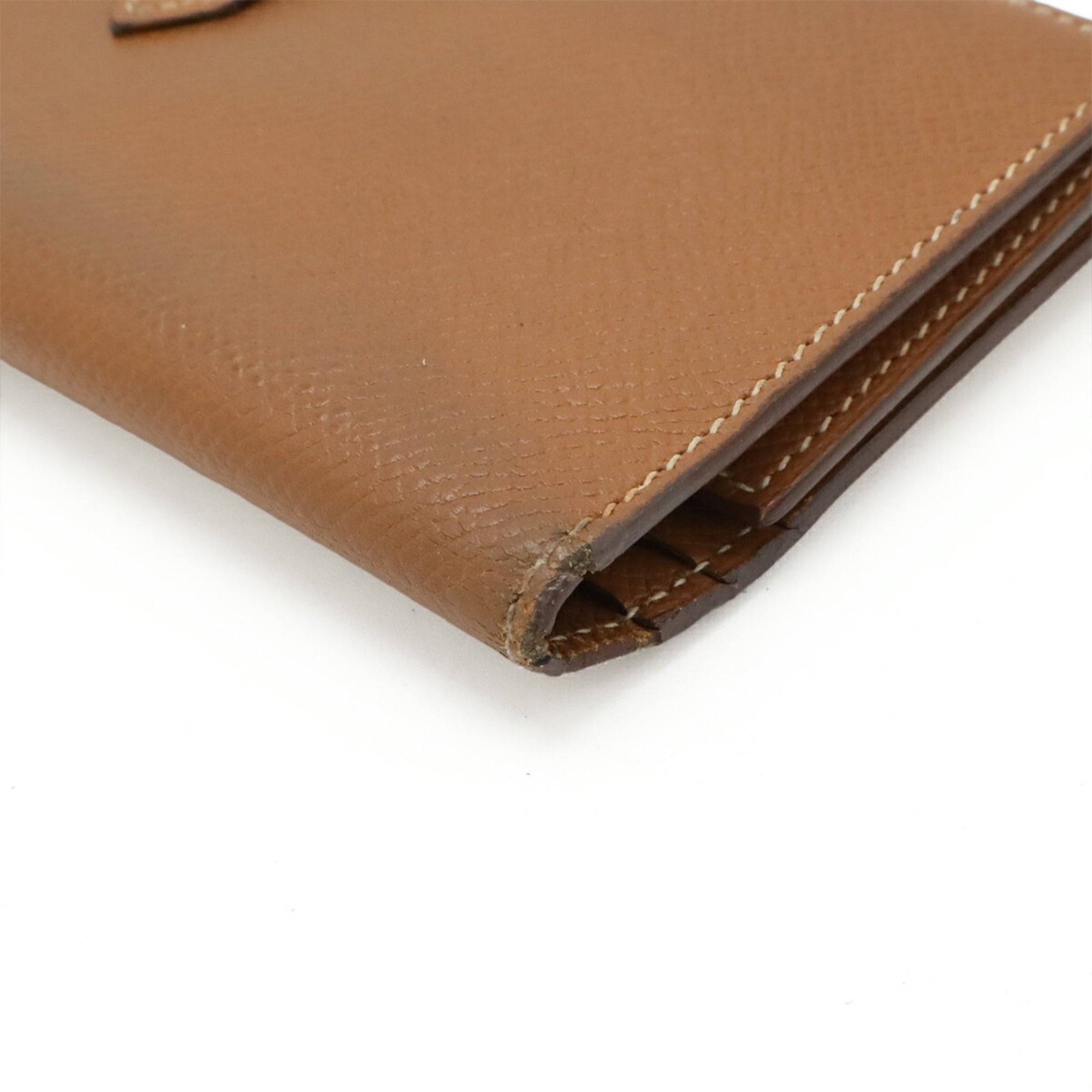 Hermes Brown Camel Epsom Leather Long Wallet (Tri-Fold) (Pre-Owned)