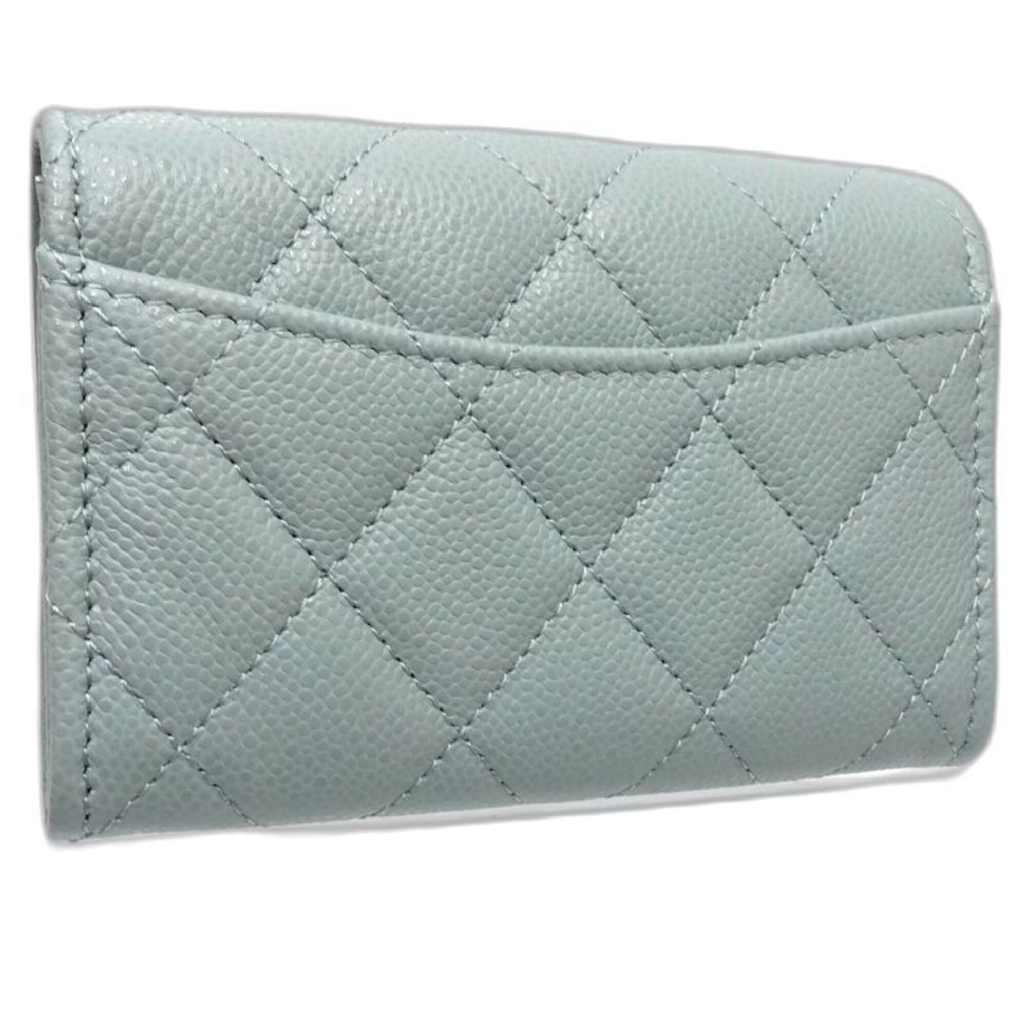 Chanel Green Grained Calfskin Coin Purse/Coin Case (Pre-Owned)