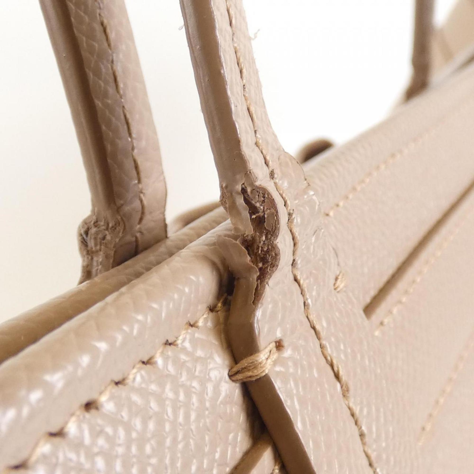 Salvatore Ferragamo Beige Leather Handbag (Pre-Owned)