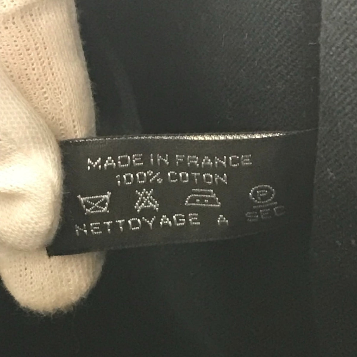 Hermes Black Gray Canvas Shoulder Bag Tote Bag (Pre-Owned)