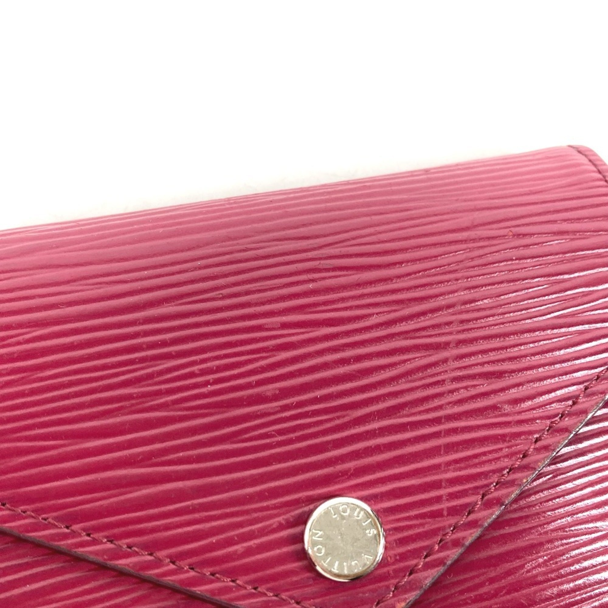 Louis Vuitton Fuchsia Purple Epi Leather Wallet (Tri-Fold) (Pre-Owned)