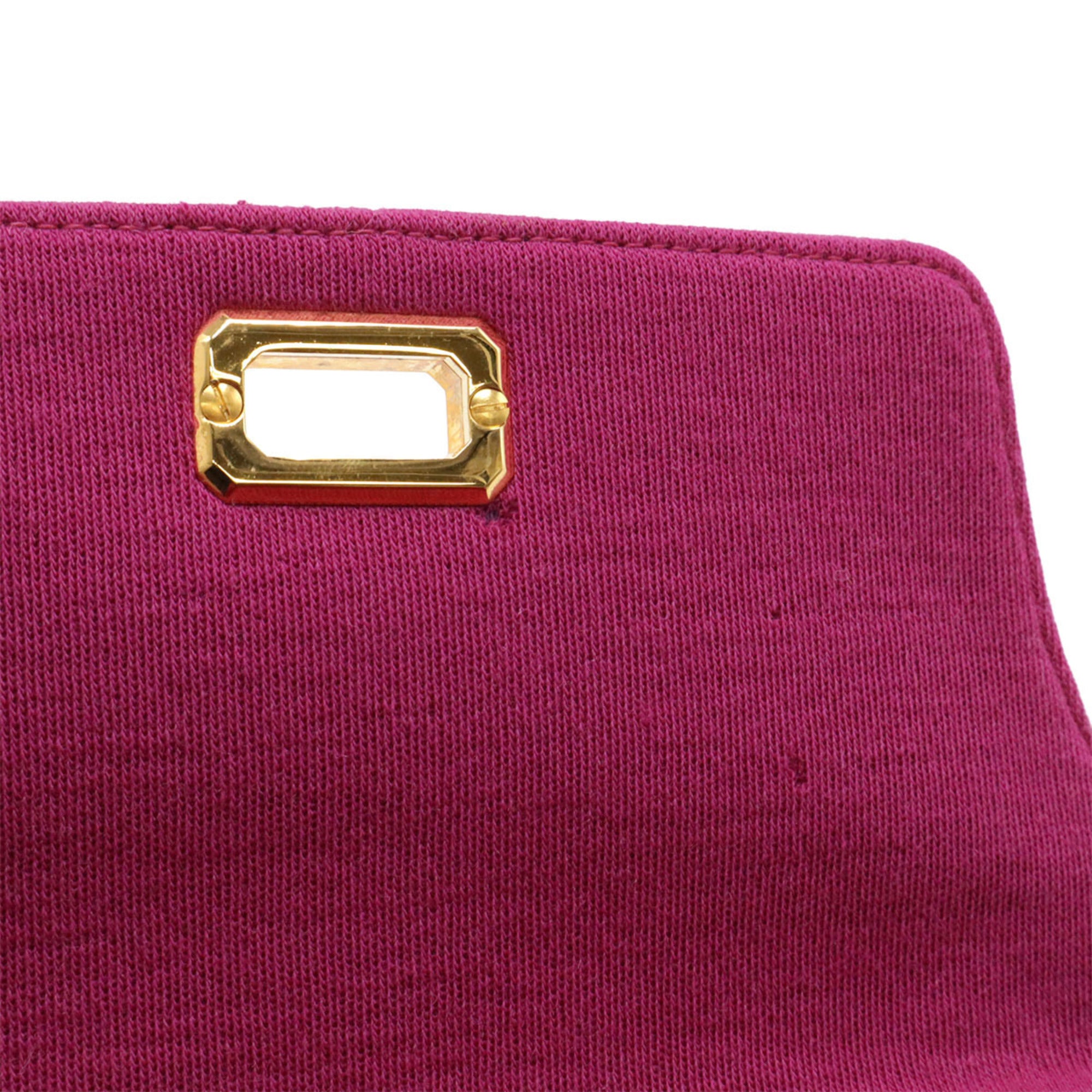 Chanel Matelasse Purple Cotton Handbag (Pre-Owned)