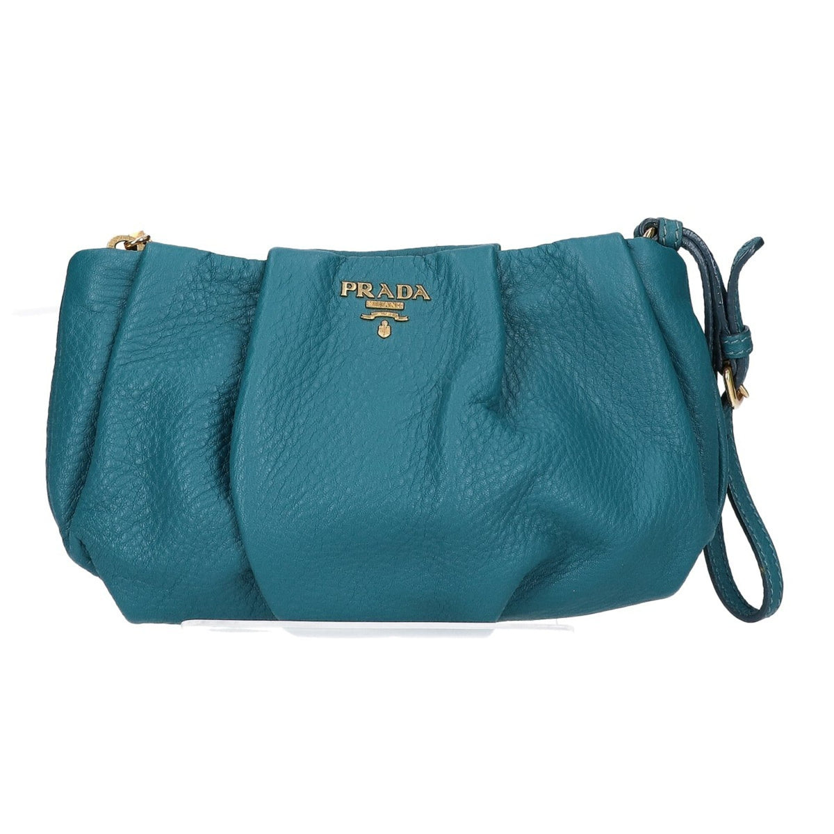 Prada Turquoise Leather Pouch (Pre-Owned)