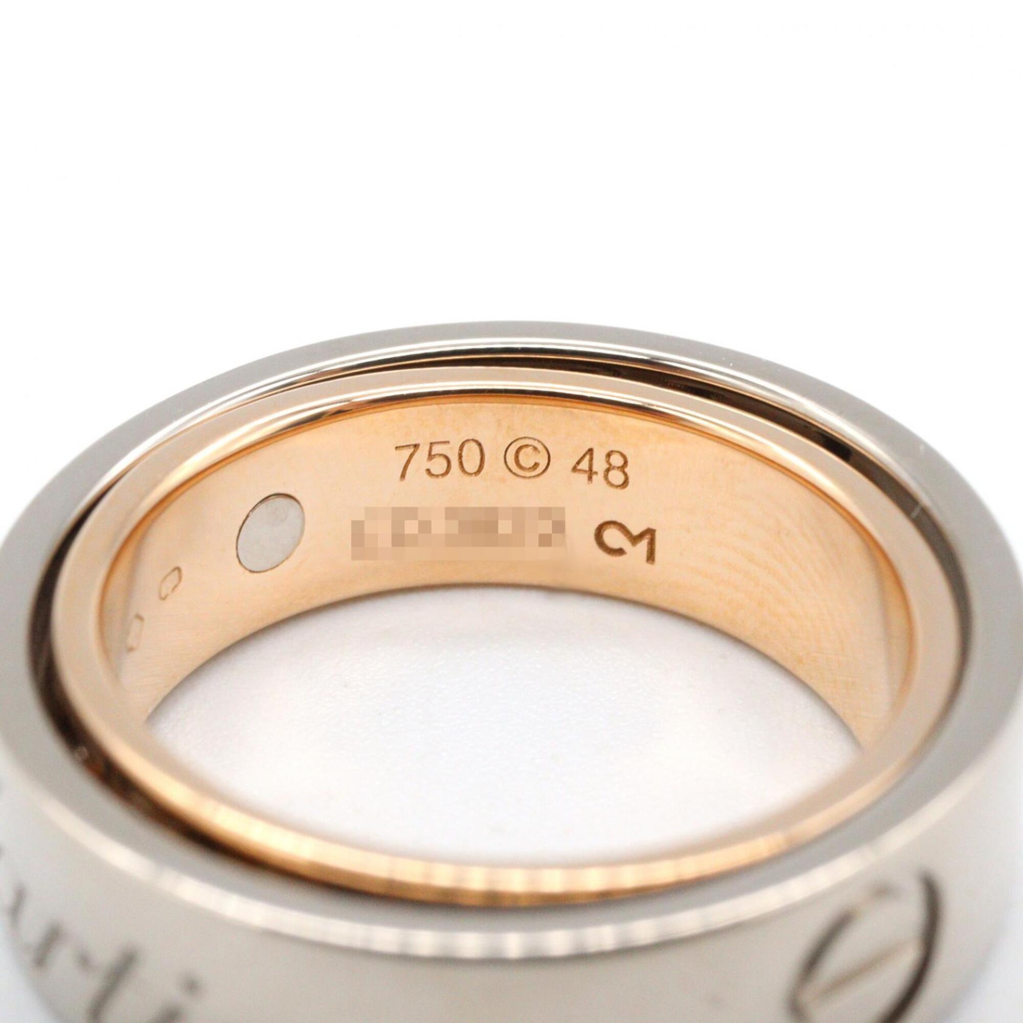 Cartier Gold Silver Pink Gold (18K) White Gold (18K) Band Ring (Pre-Owned)