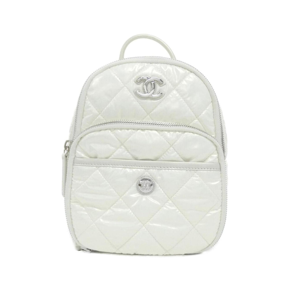 Chanel White Nylon Backpack (Pre-Owned)