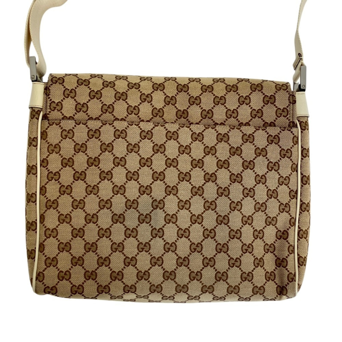 Gucci Gg Canvas Beige Gg Canvas Messenger Bag Shoulder Bag (Pre-Owned)
