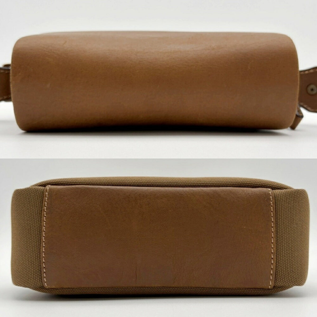 Dunhill Beige Brown Canvas Leather Crossbody Bag Shoulder Bag (Pre-Owned)
