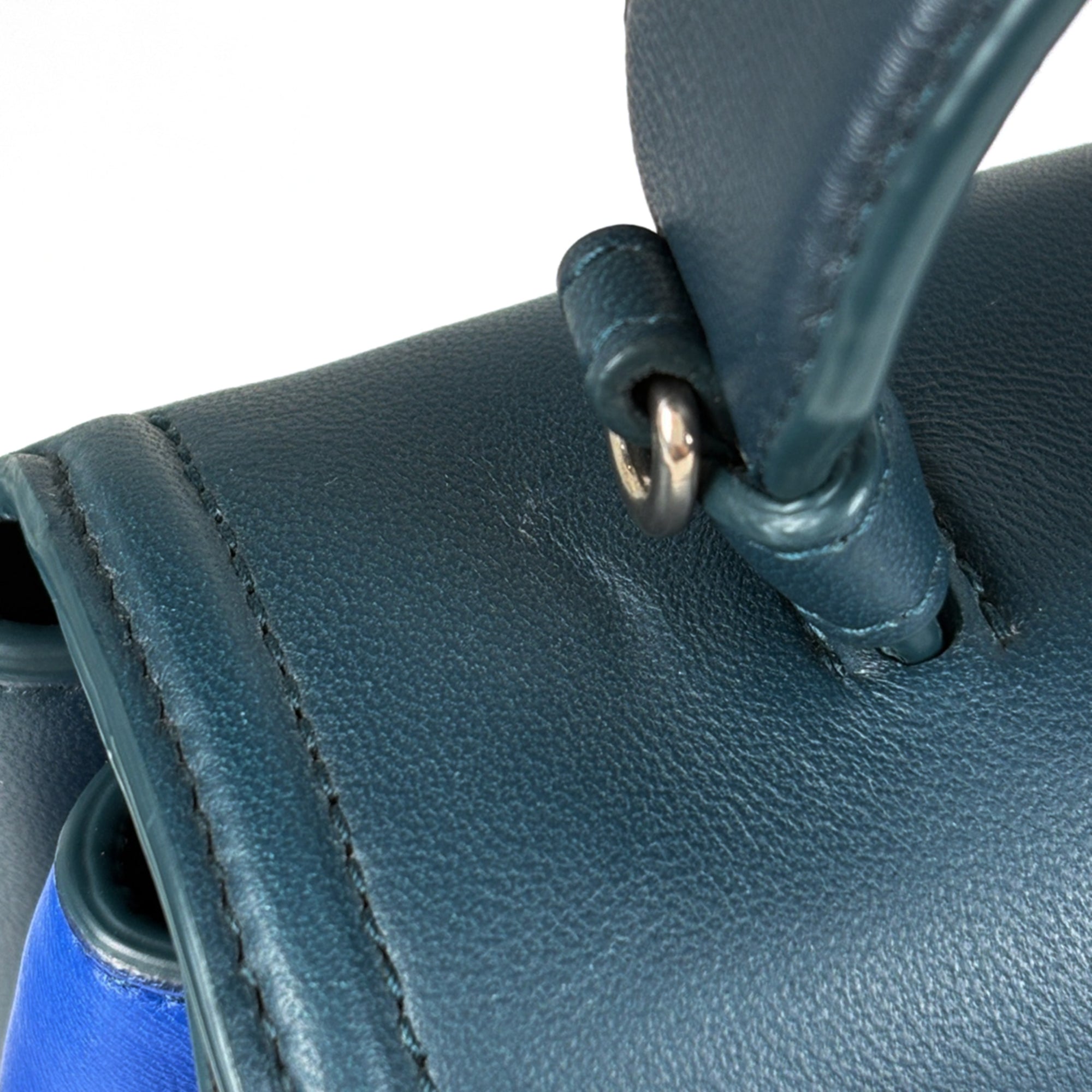 Bottega Veneta Black Blue Green Intrecciato Shoulder Bag (Pre-Owned)