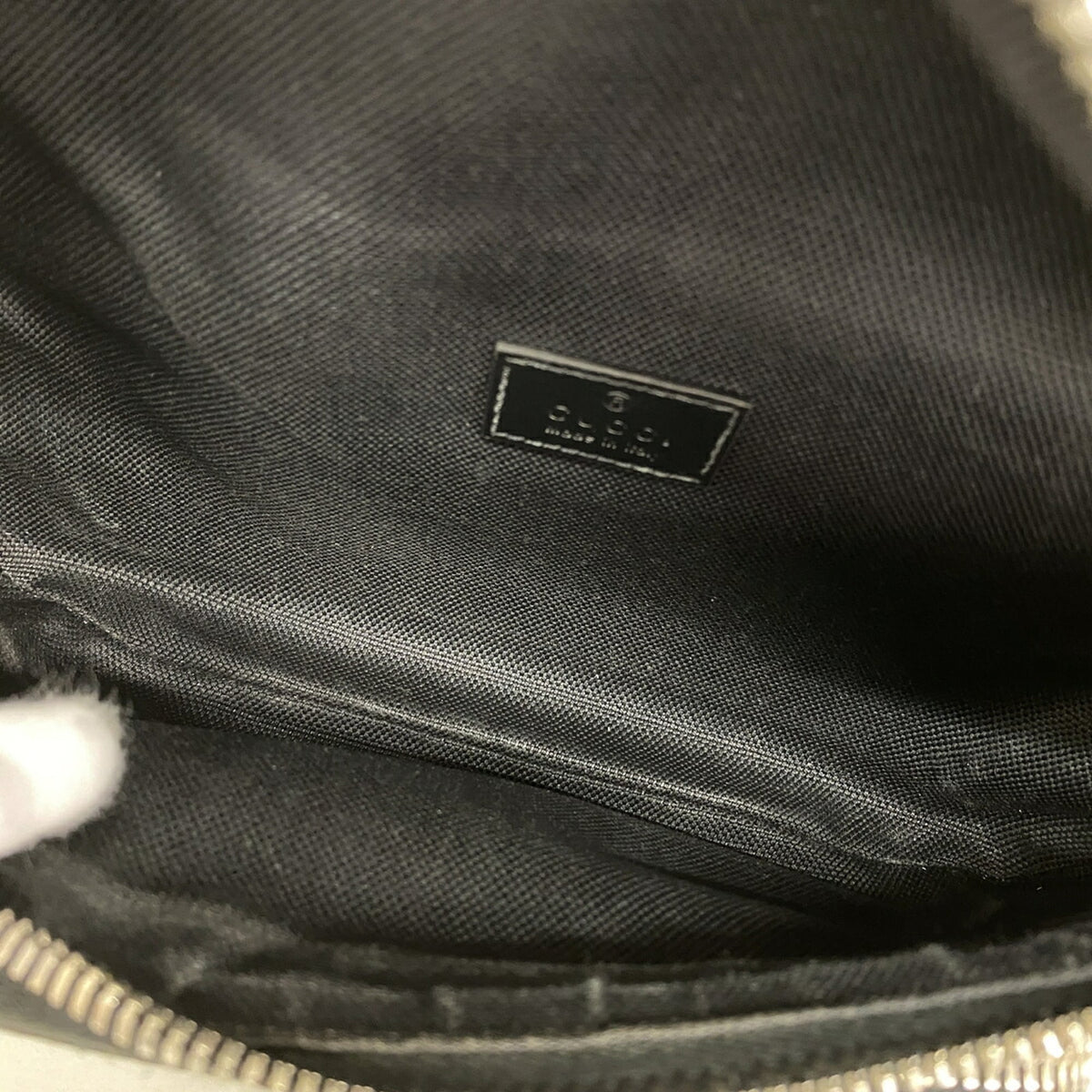 Gucci Black Gray Pvc Fanny Pack (Pre-Owned)