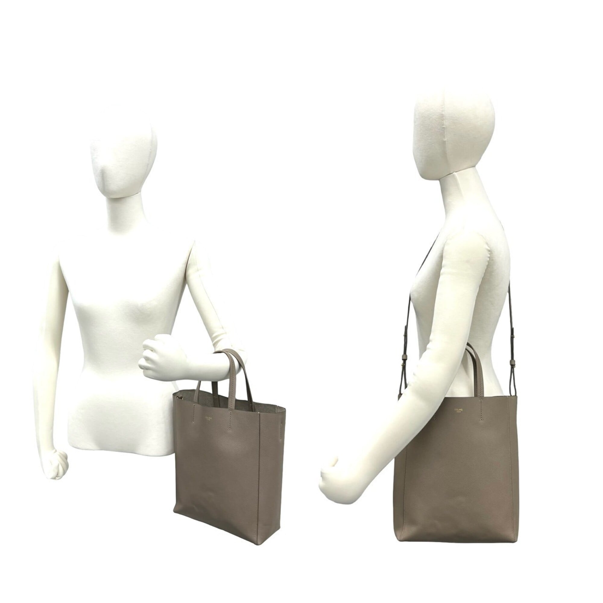 Celine Beige Leather Handbag Shoulder Bag (Pre-Owned)