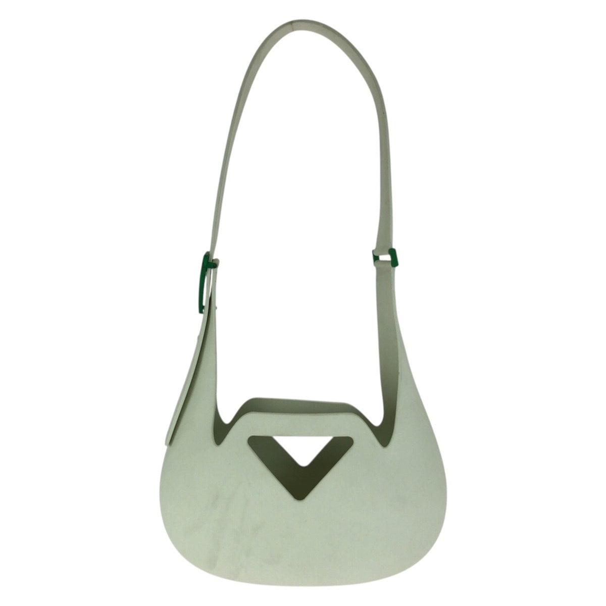 Bottega Veneta Green Rubber Shoulder Bag (Pre-Owned)