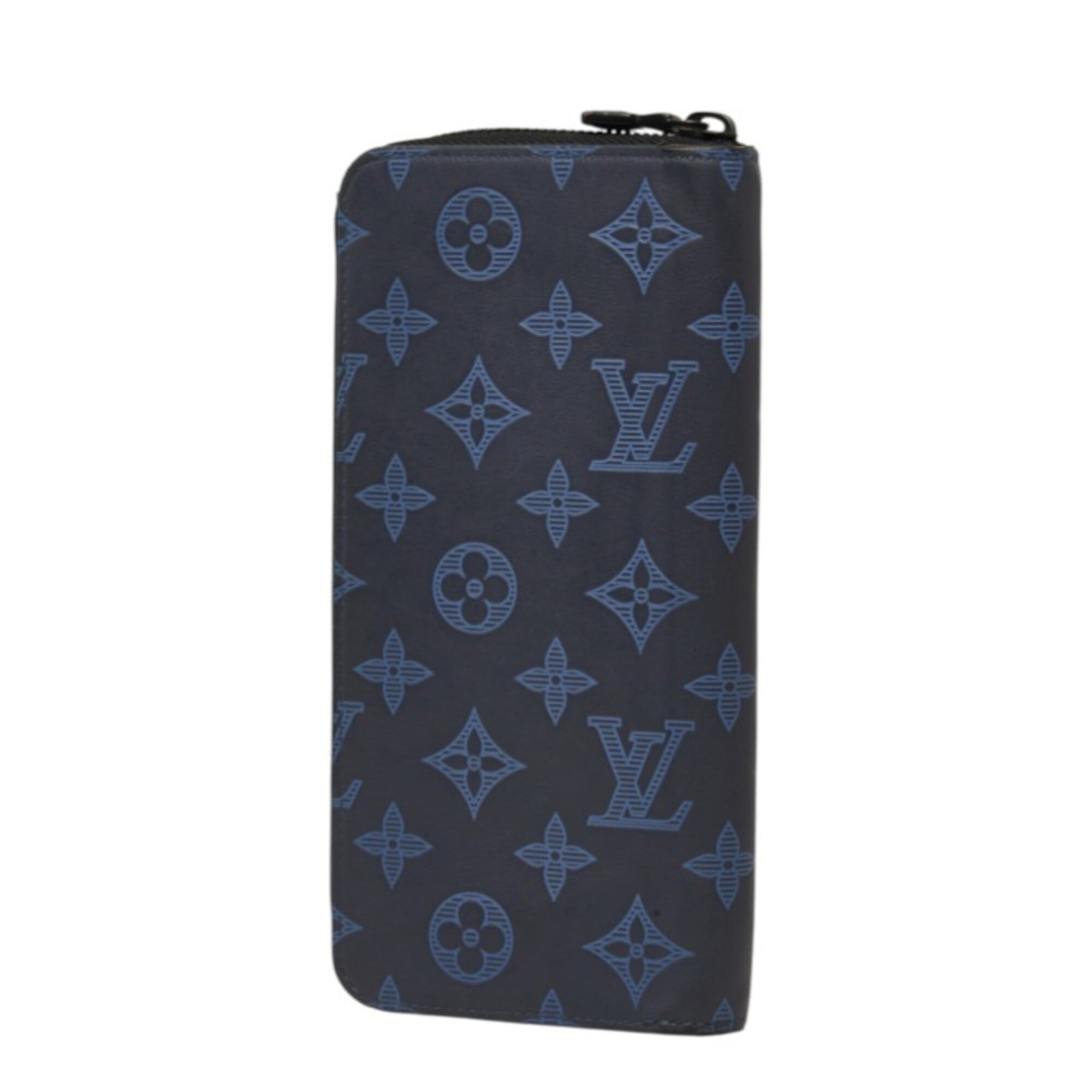 Louis Vuitton Navy Leather Long Wallet (Bi-Fold) (Pre-Owned)