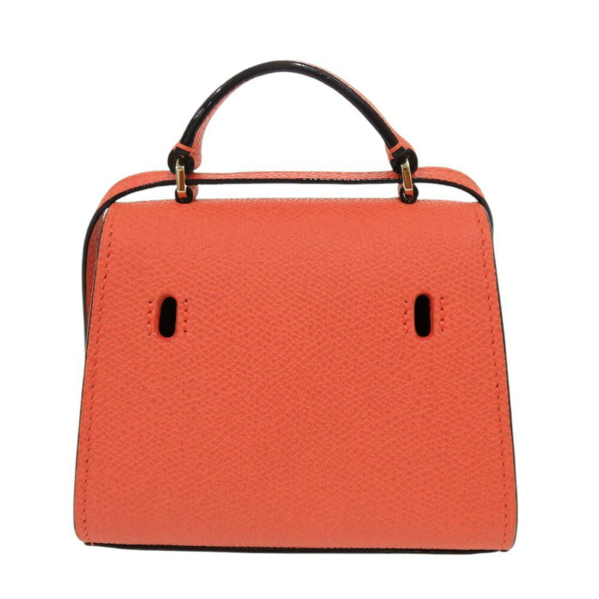 Valextra Orange Leather Handbag Shoulder Bag (Pre-Owned)