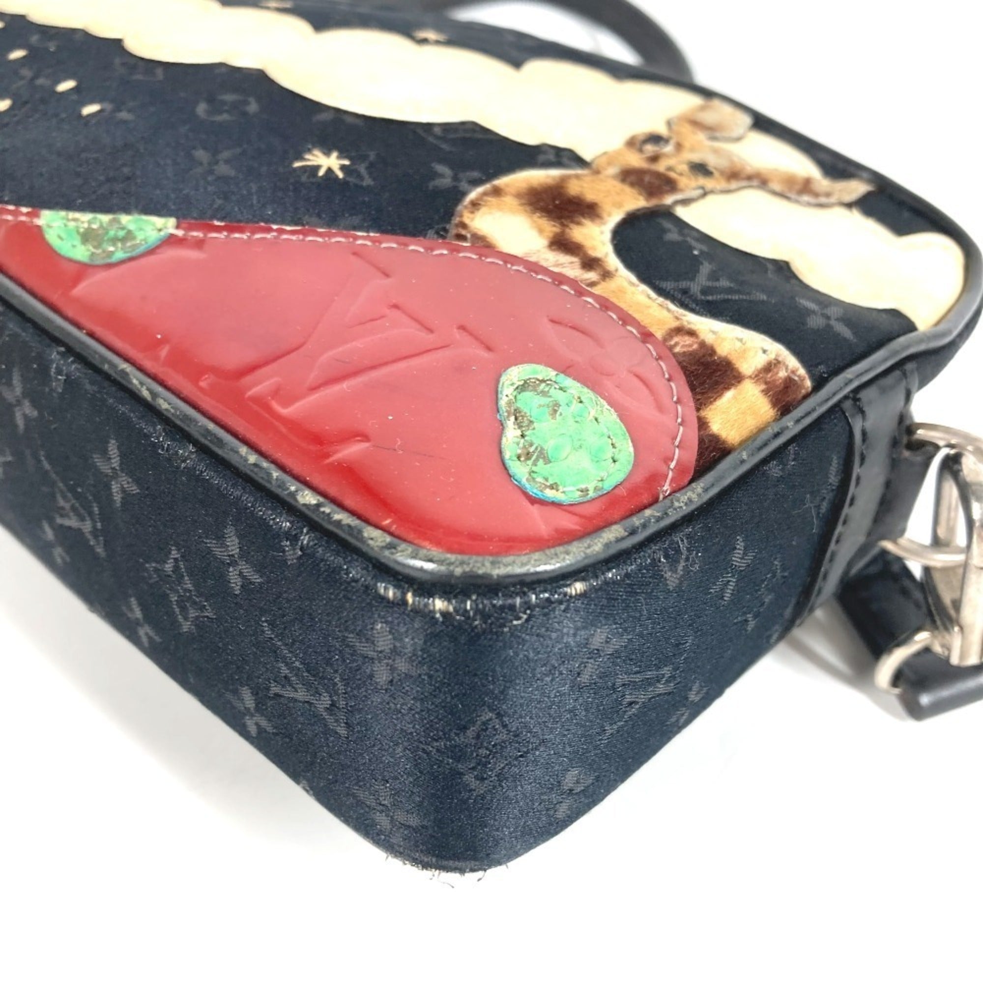 Louis Vuitton Monogram Satin Black Monogram Satin Pochette Shoulder Bag (Pre-Owned)